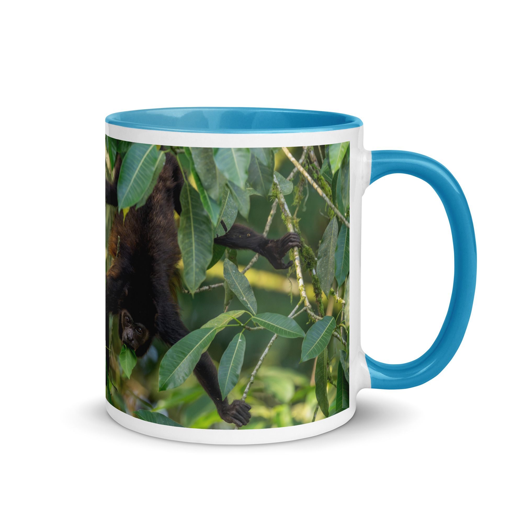 Howler monkey! Mug with Color Inside - Image 16