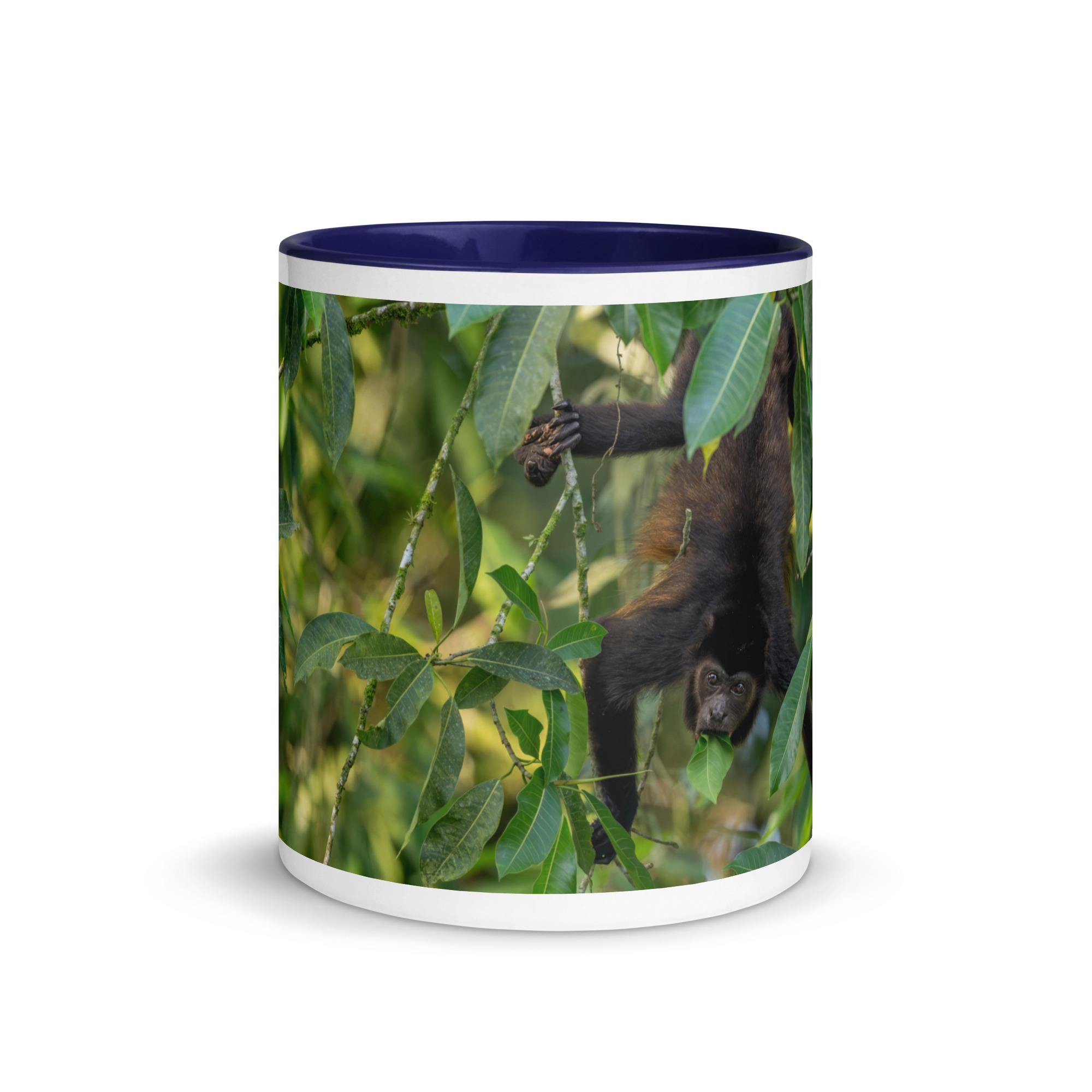 Howler monkey! Mug with Color Inside - Image 6
