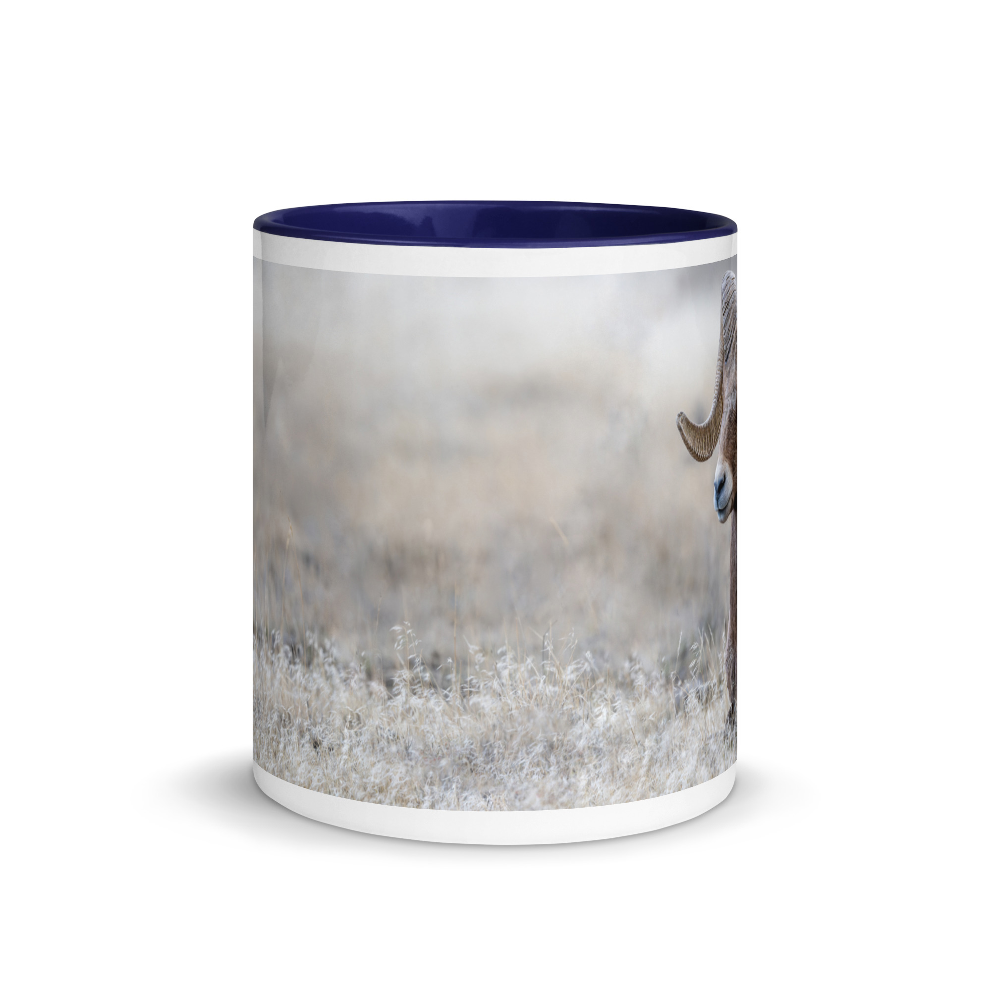Relaxing Ram Big Horn Sheep! Mug with Color Inside - Image 45