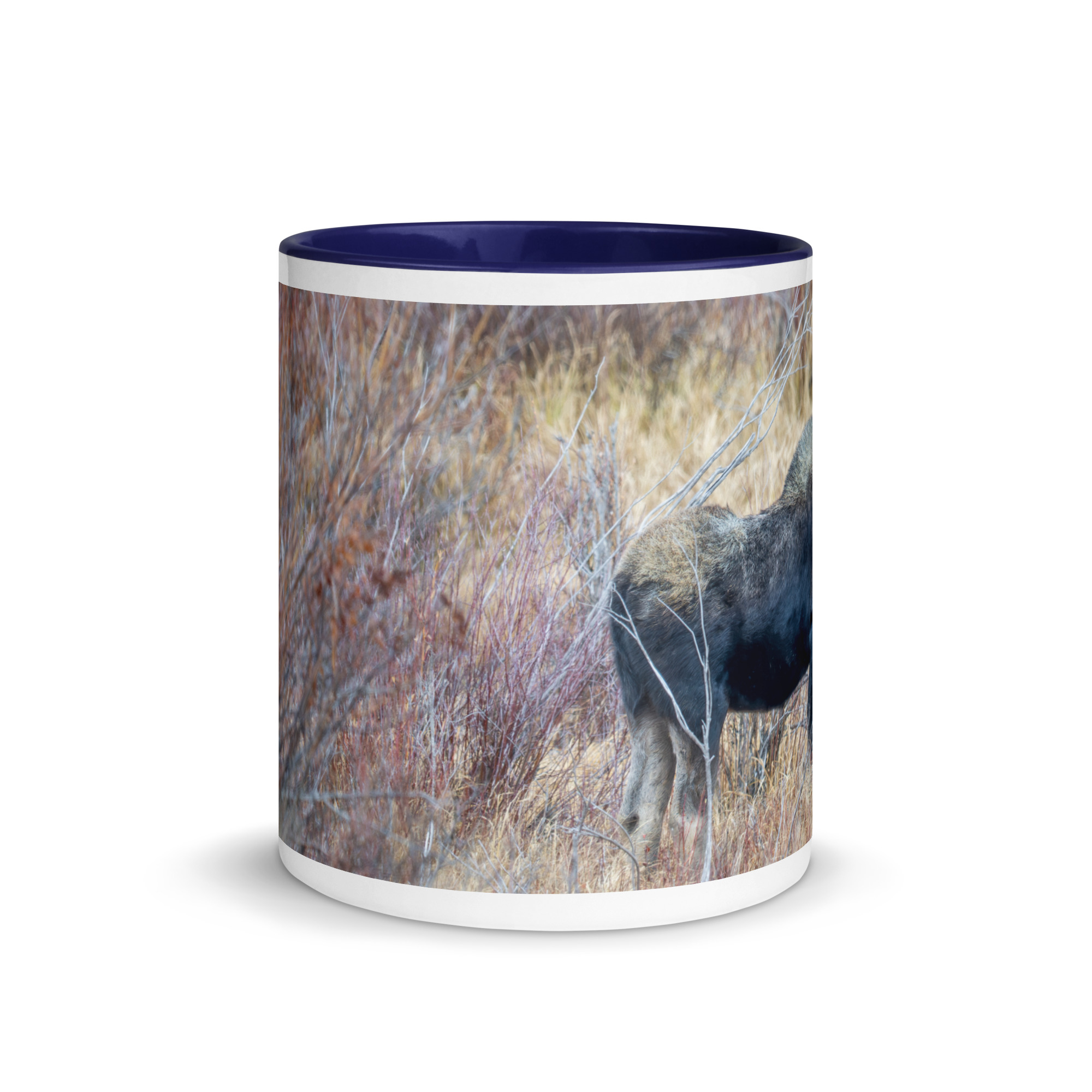 Moose Amidst Autumn Shrubs! Mug with Color Inside - Image 6