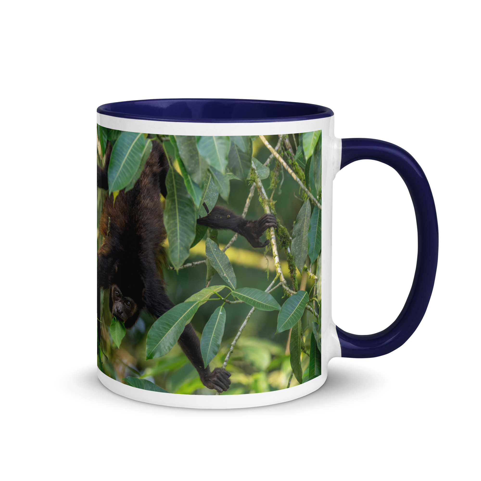 Howler monkey! Mug with Color Inside - Image 5