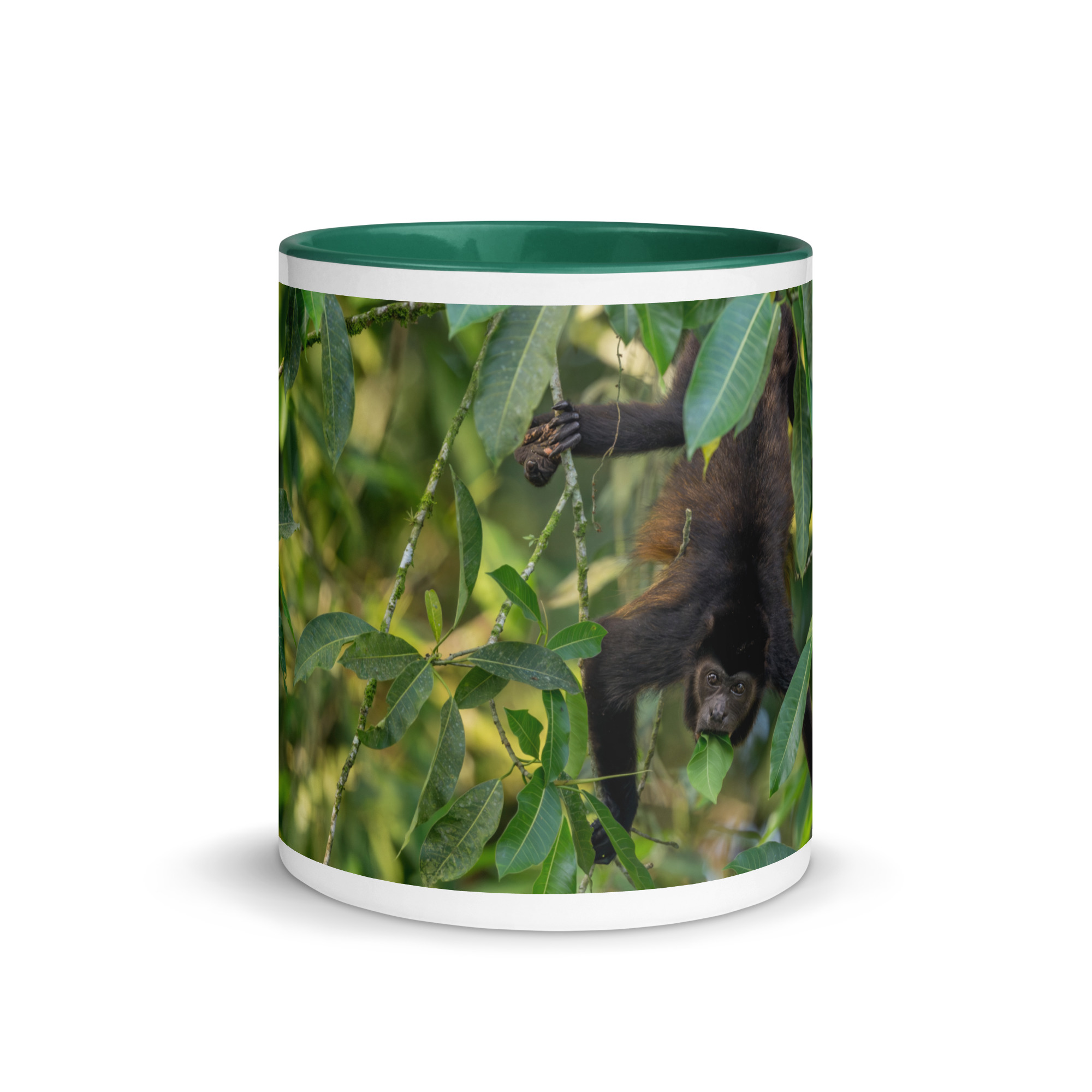 Howler monkey! Mug with Color Inside - Image 11