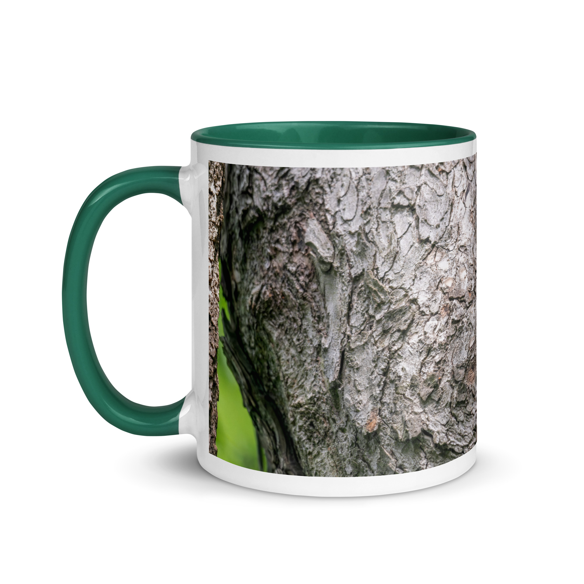 Curious Mama Racoon guarding its den! Mug with Color Inside - Image 12