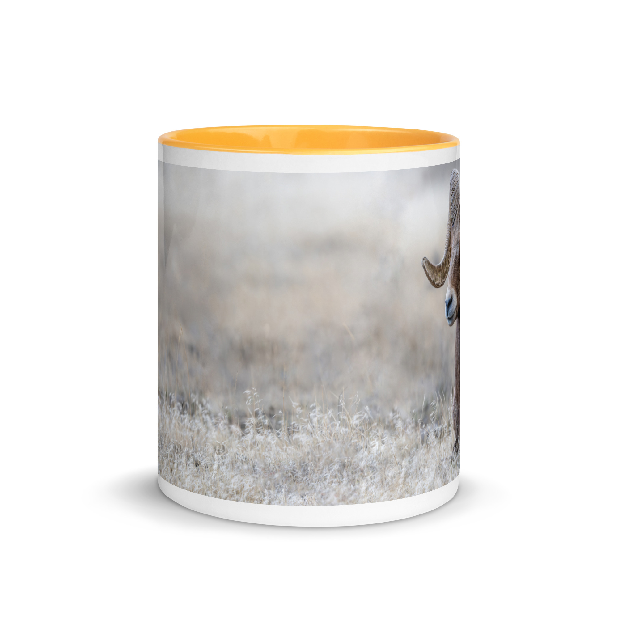 Relaxing Ram Big Horn Sheep! Mug with Color Inside - Image 62