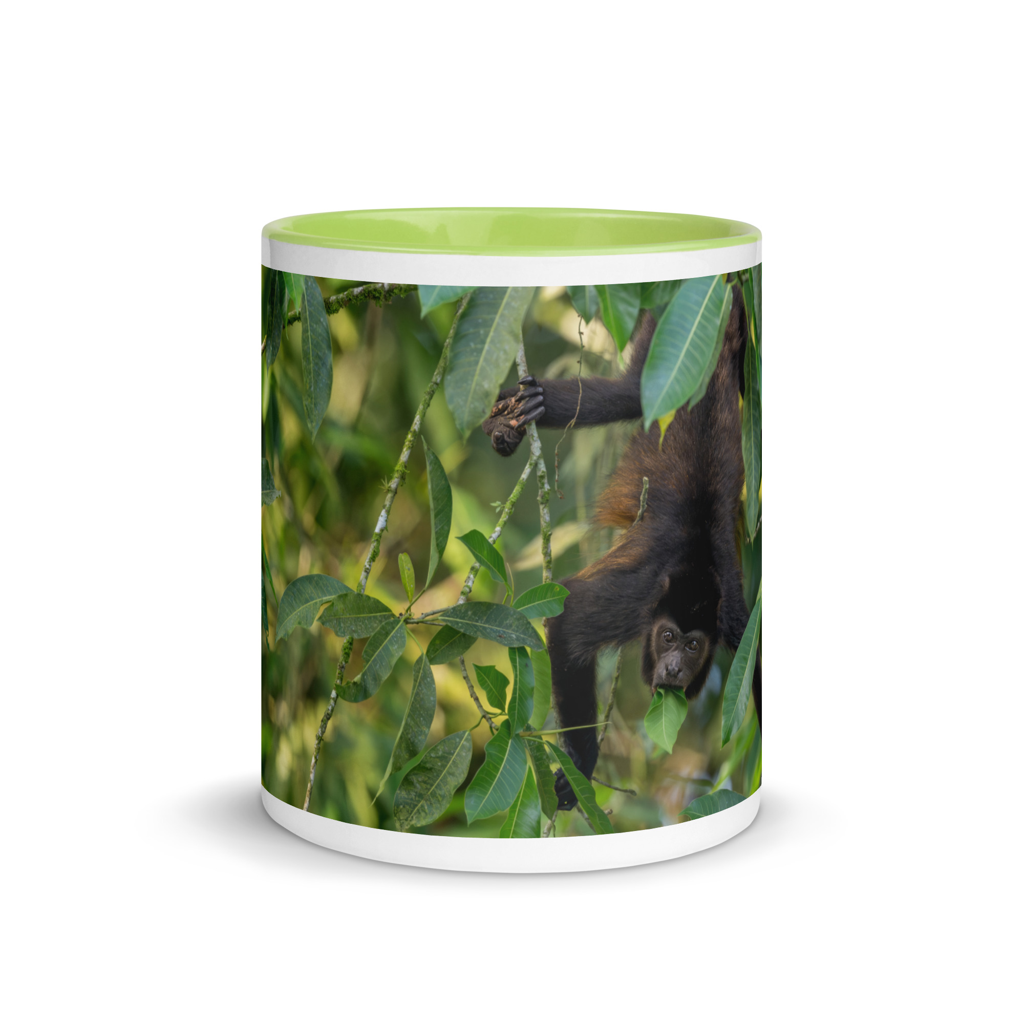Howler monkey! Mug with Color Inside - Image 26