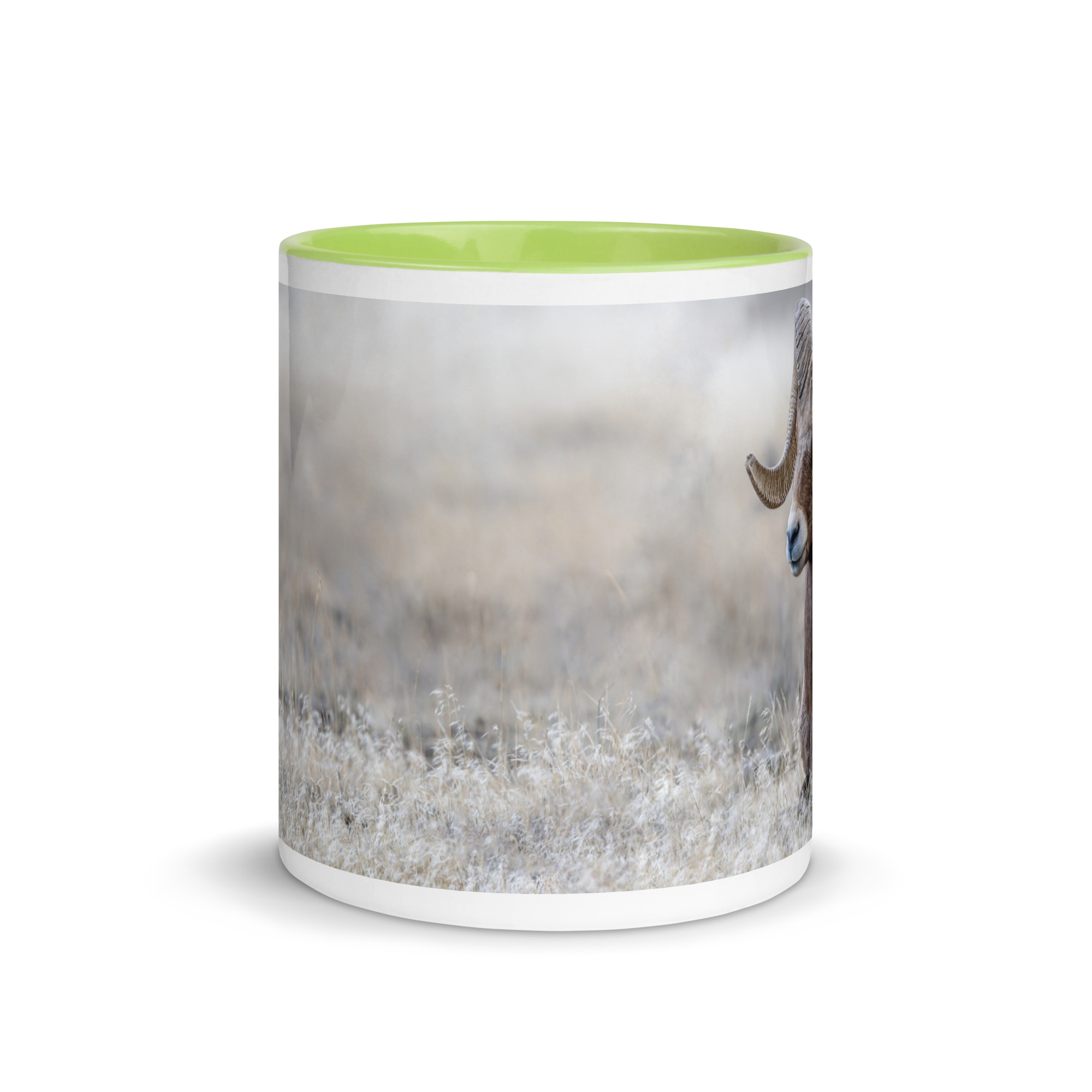Relaxing Ram Big Horn Sheep! Mug with Color Inside - Image 65