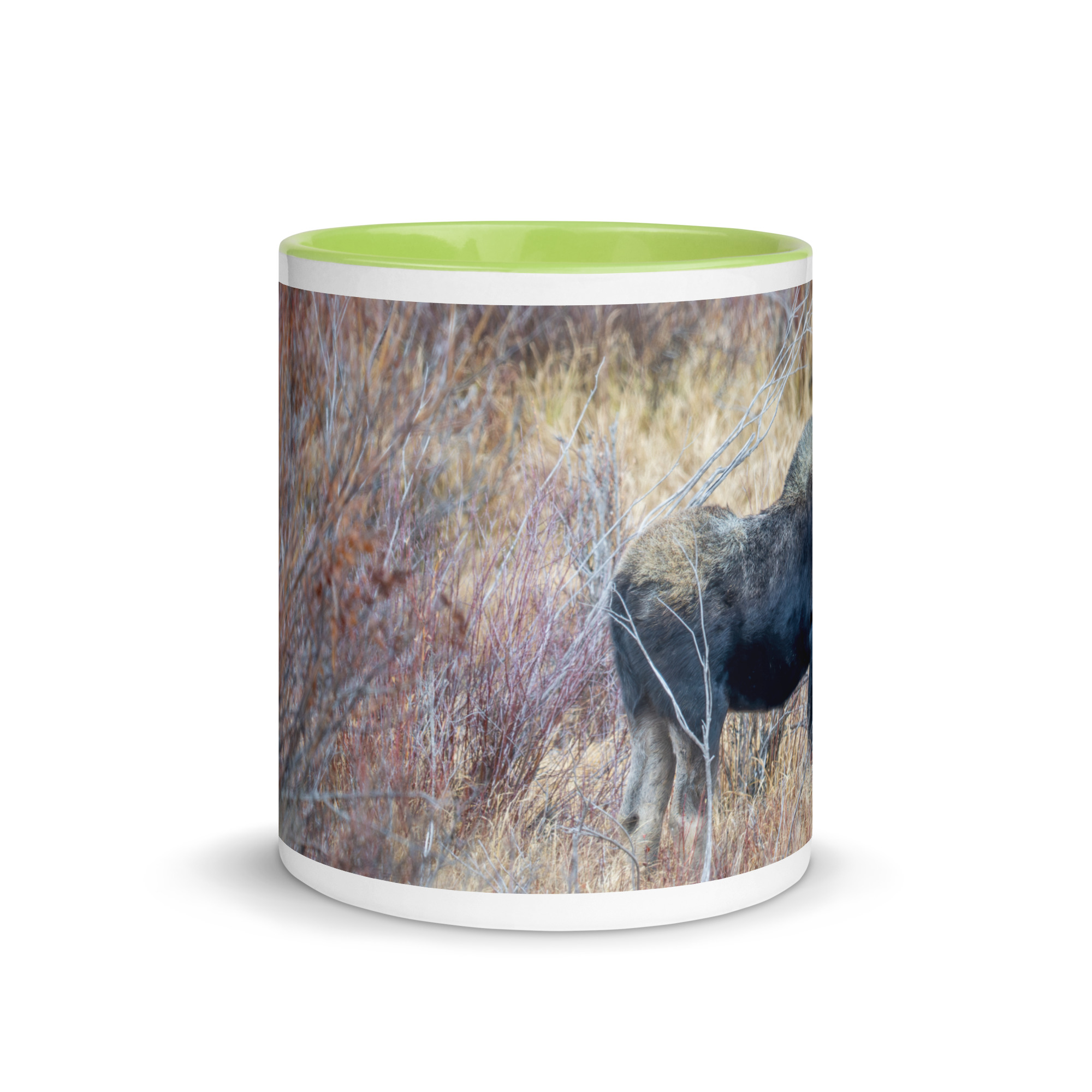 Moose Amidst Autumn Shrubs! Mug with Color Inside - Image 26