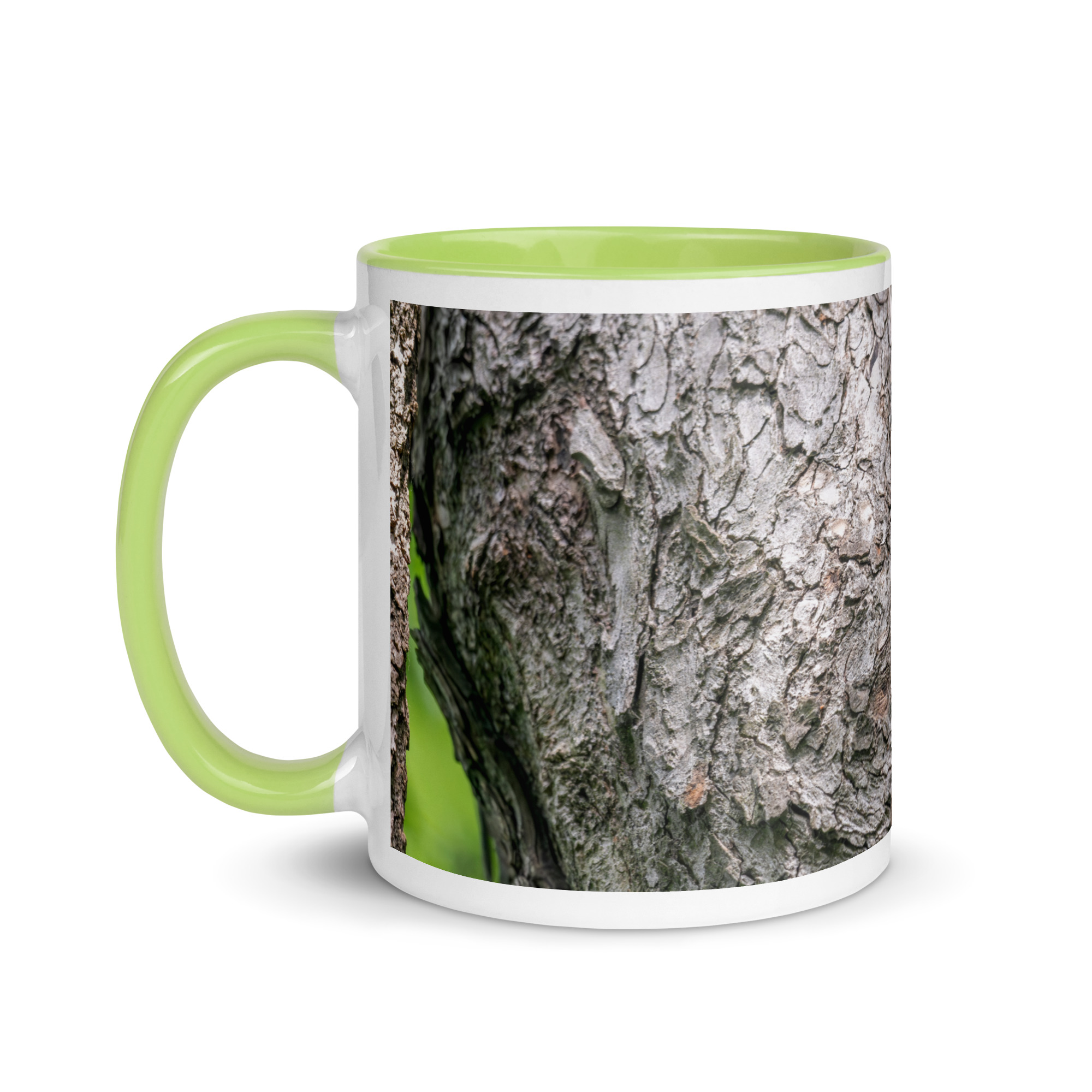 Curious Mama Racoon guarding its den! Mug with Color Inside - Image 27