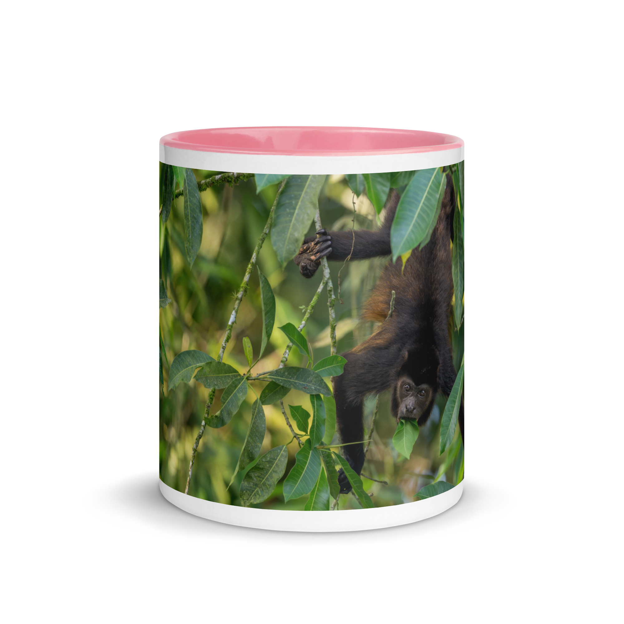 Howler monkey! Mug with Color Inside - Image 20
