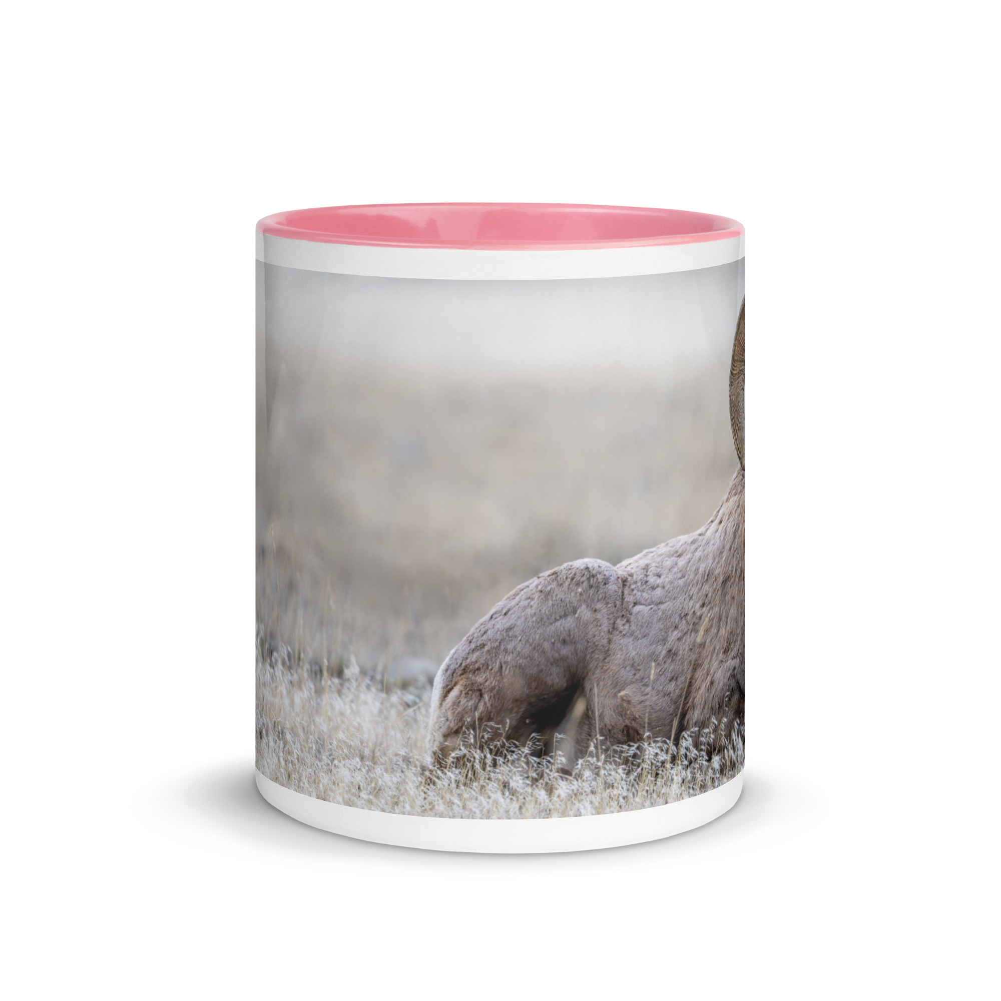 Relaxing Ram Big Horn Sheep! Mug with Color Inside - Image 12