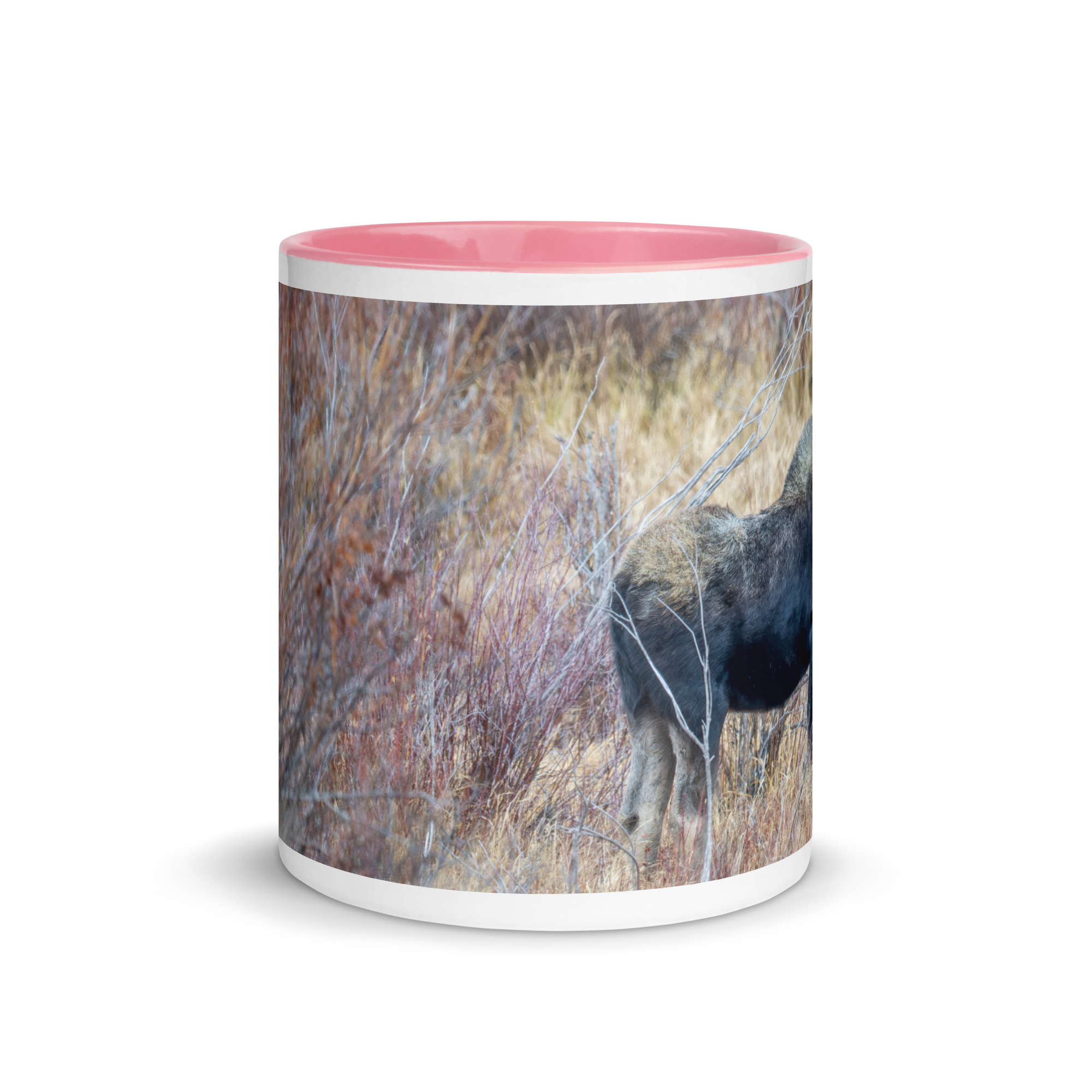 Moose Amidst Autumn Shrubs! Mug with Color Inside - Image 20
