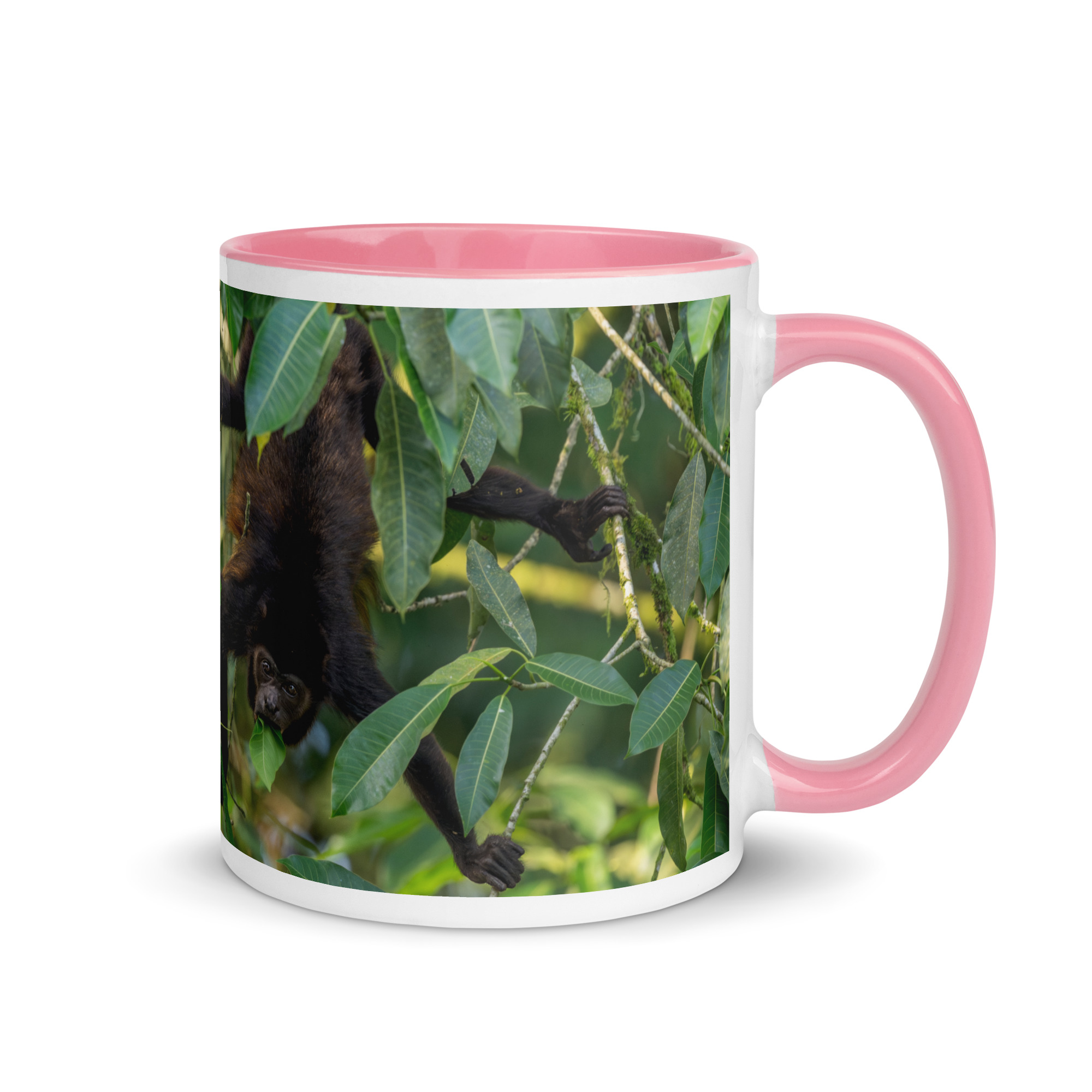 Howler monkey! Mug with Color Inside - Image 19