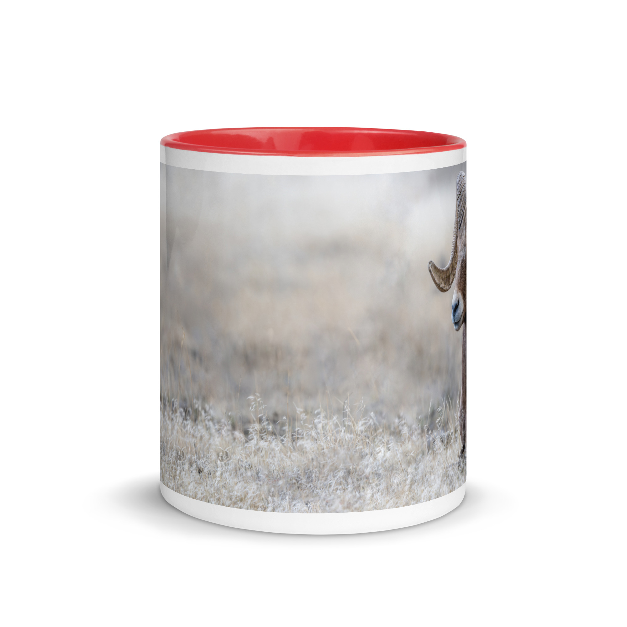 Relaxing Ram Big Horn Sheep! Mug with Color Inside - Image 47