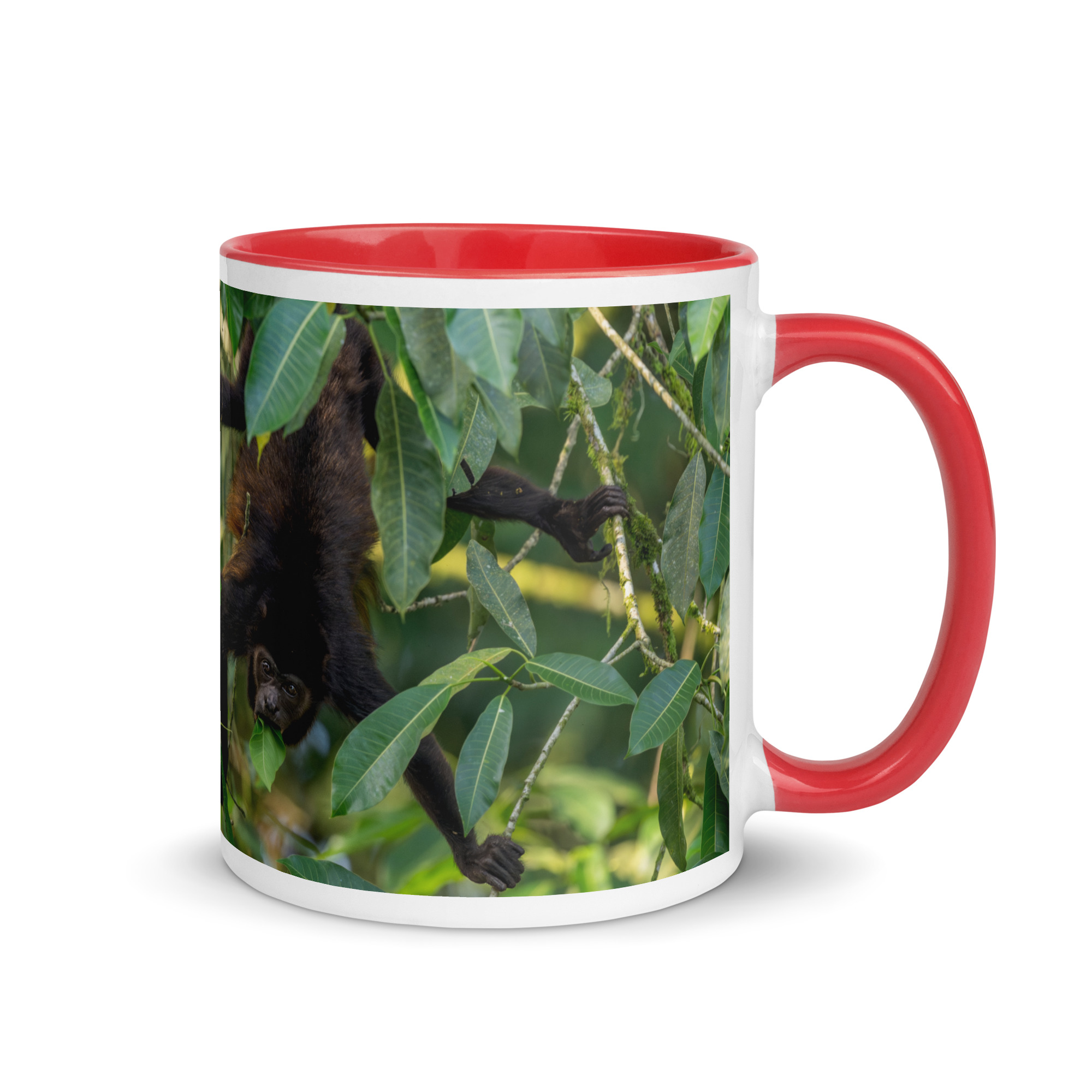 Howler monkey! Mug with Color Inside