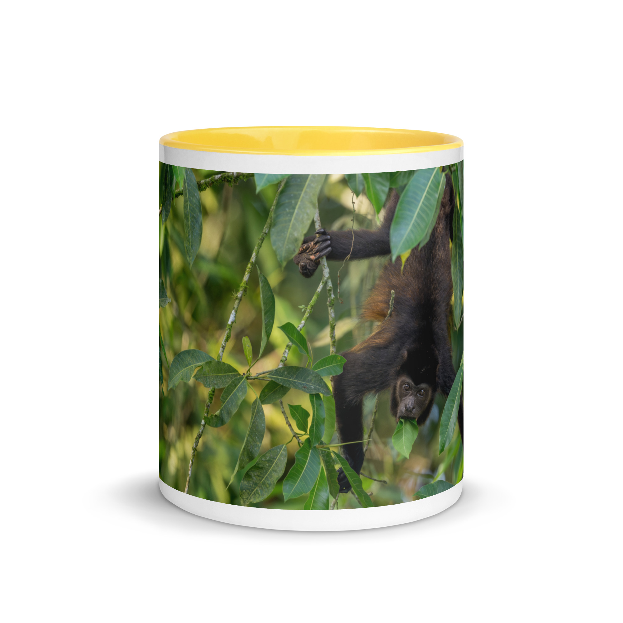 Howler monkey! Mug with Color Inside - Image 29