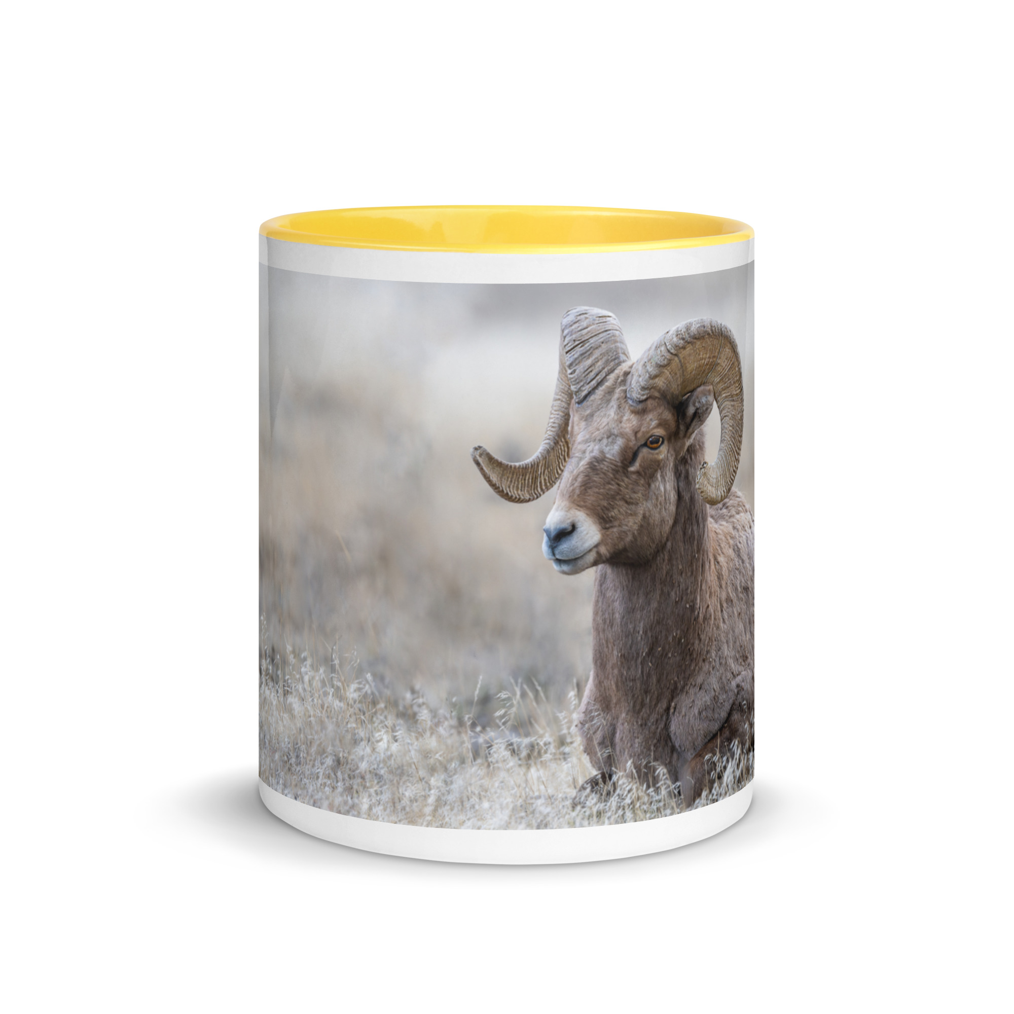 Relaxing Ram Big Horn Sheep! Mug with Color Inside - Image 38