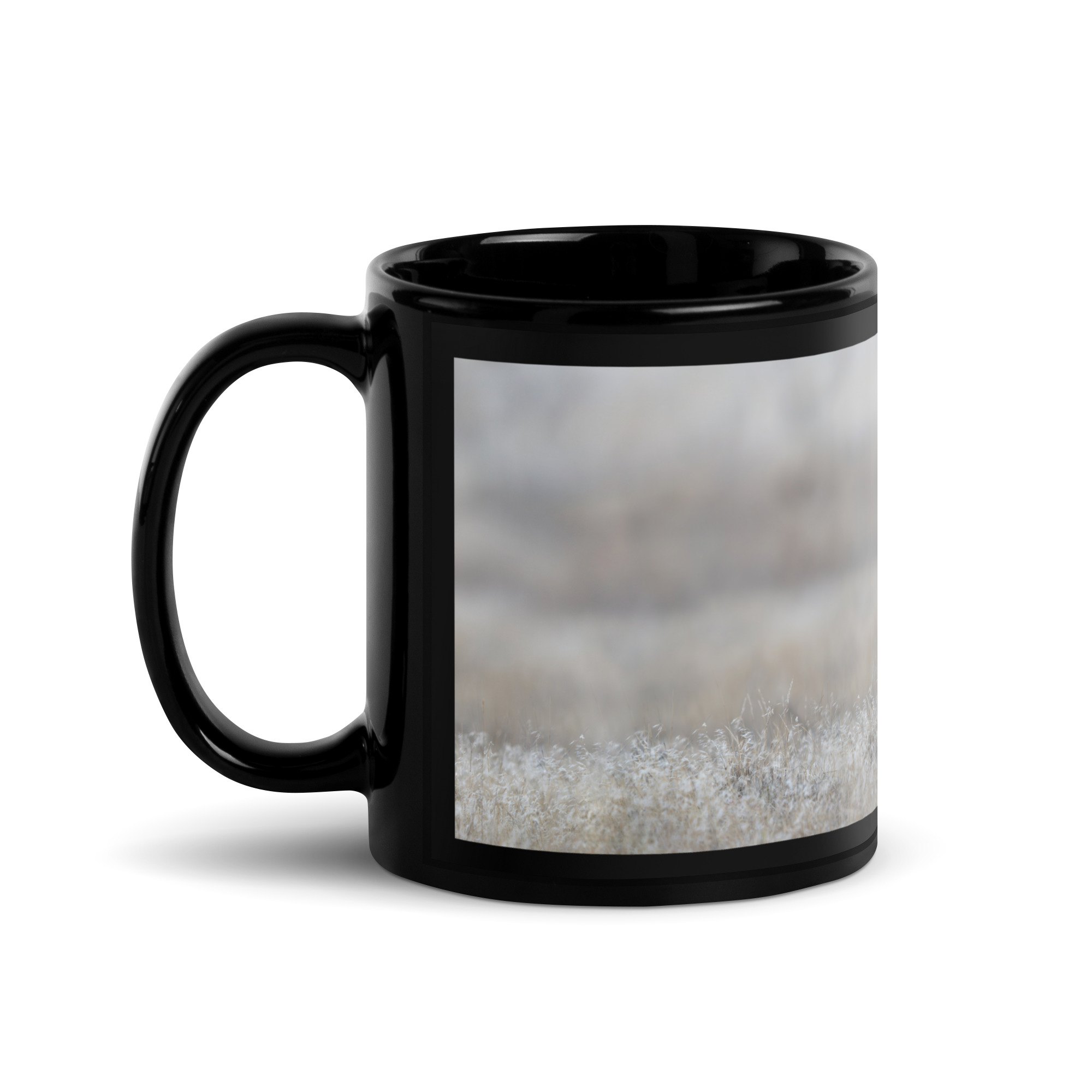 Monarch of Montana Meadows! Black Glossy Mug - Image 2