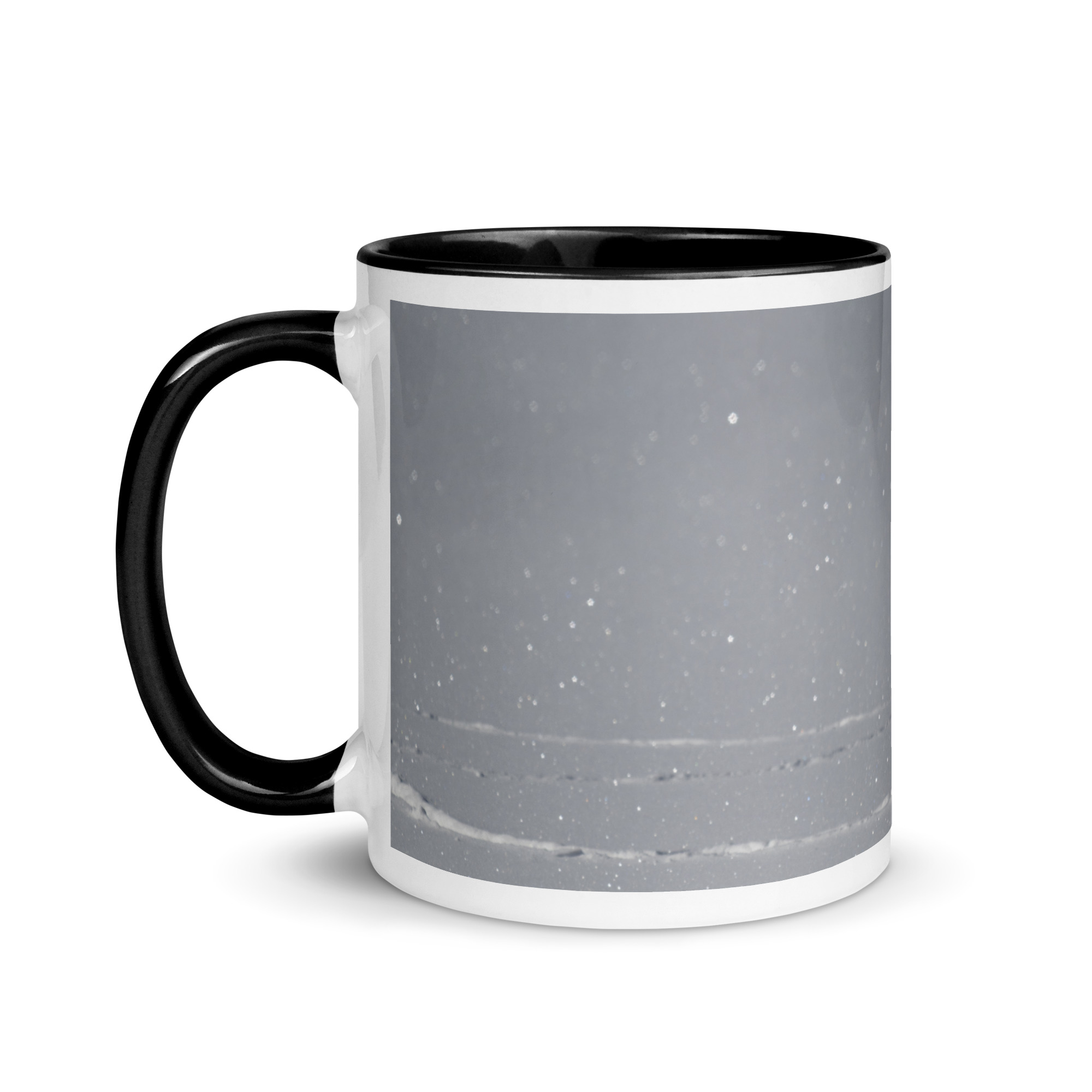 Bald eagle hunting in snow! Mug with Color Inside - Image 4
