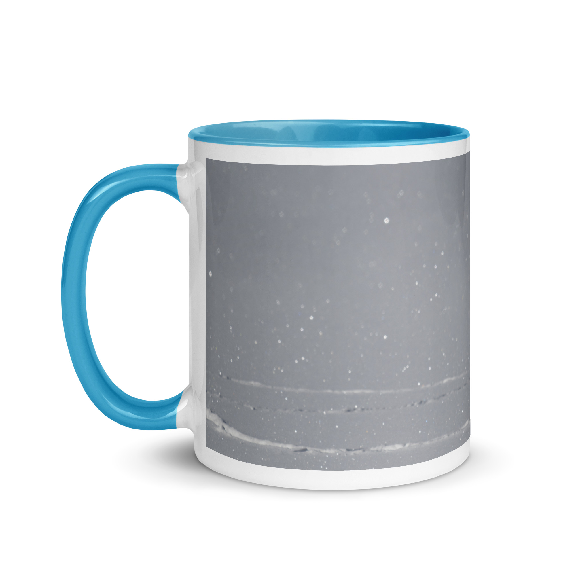 Bald eagle hunting in snow! Mug with Color Inside - Image 18