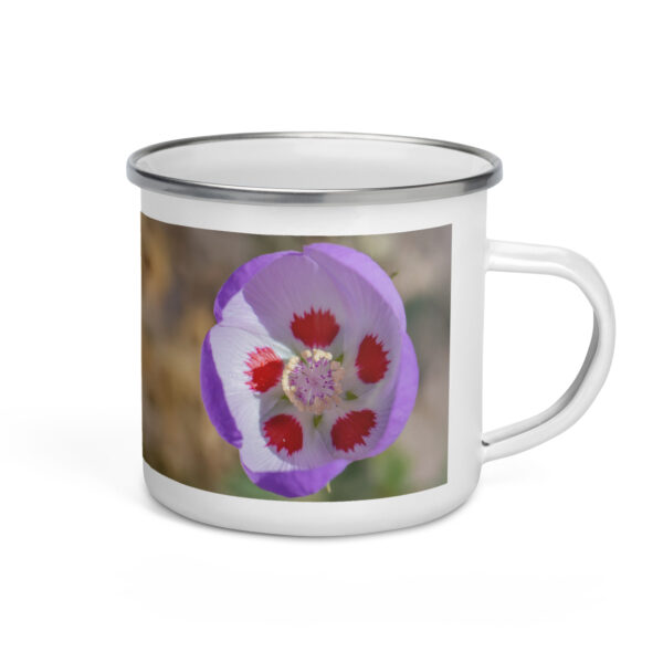 Desert five-spot in bloom! Enamel Mug
