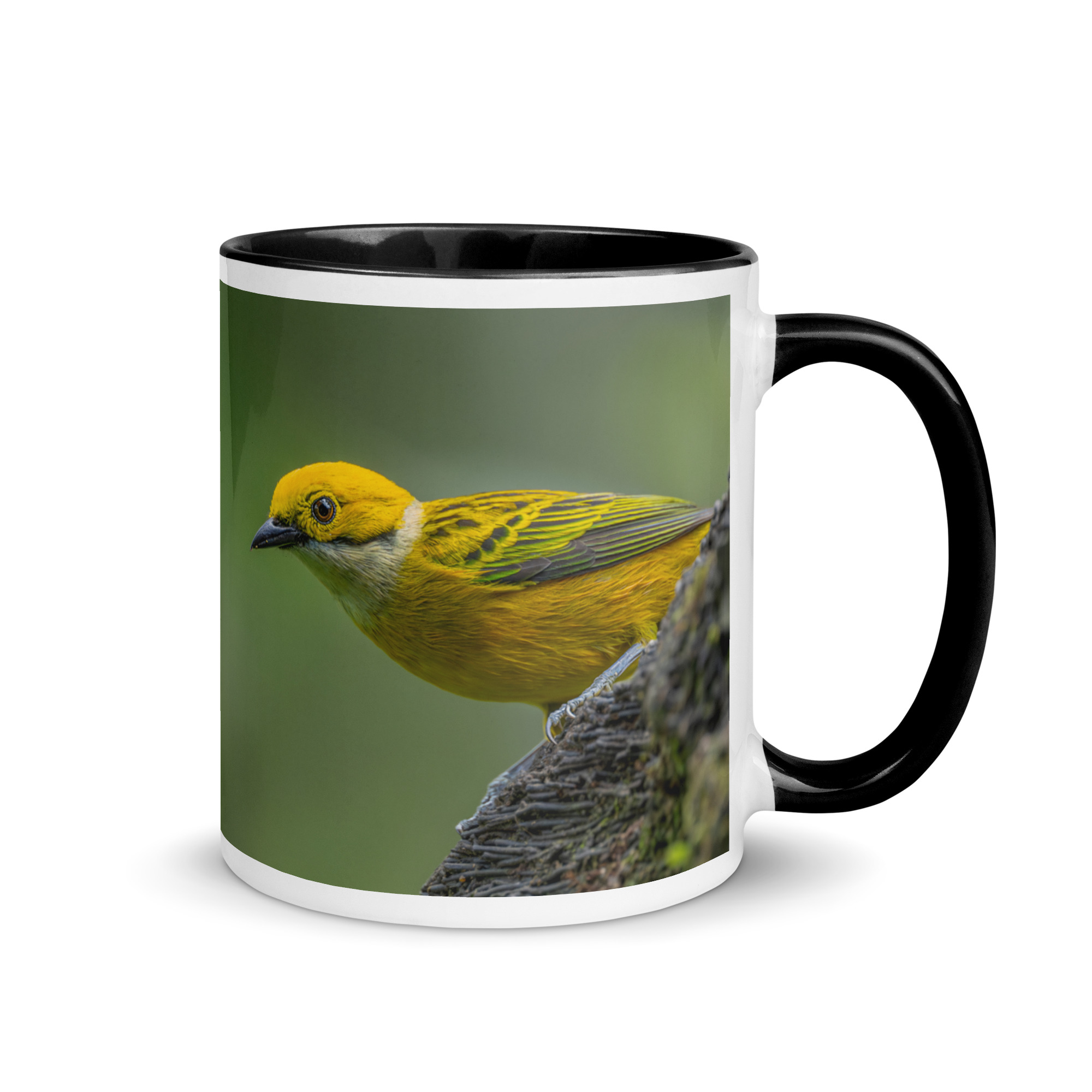 Silver-throated tanager! Mug with Color Inside - Image 2