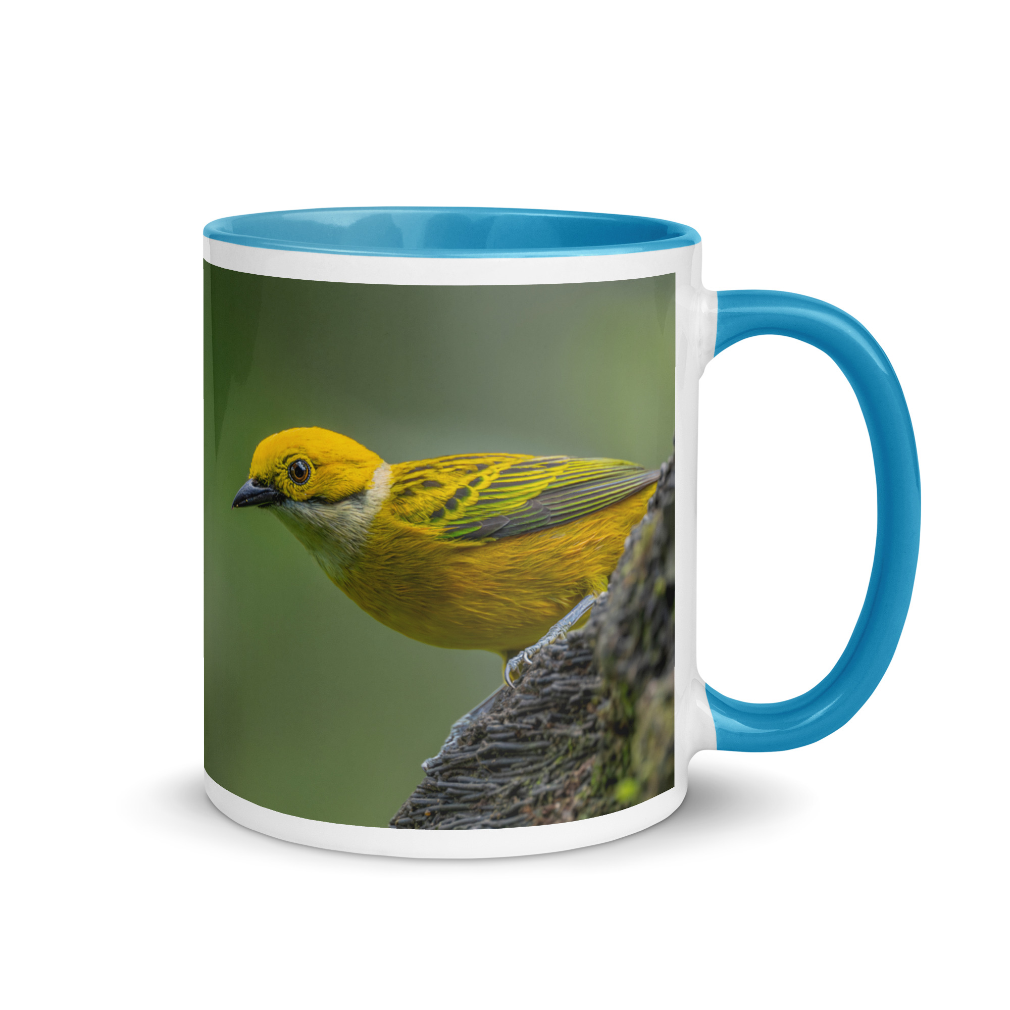 Silver-throated tanager! Mug with Color Inside - Image 16
