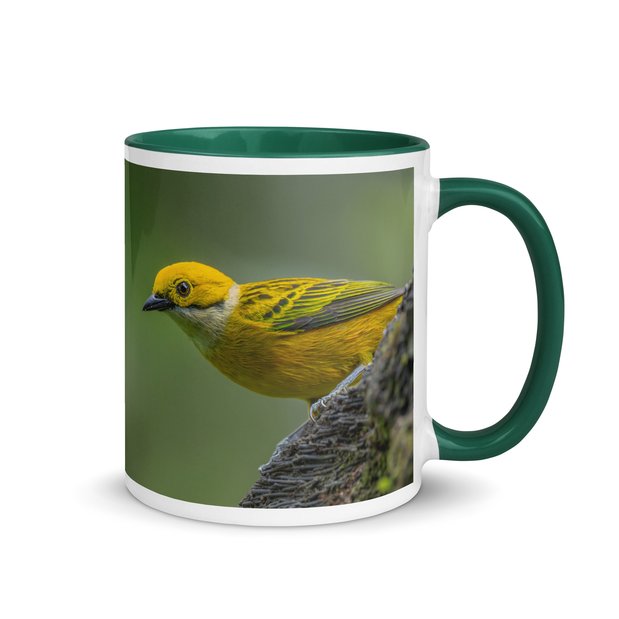 Silver-throated tanager! Mug with Color Inside - Image 10