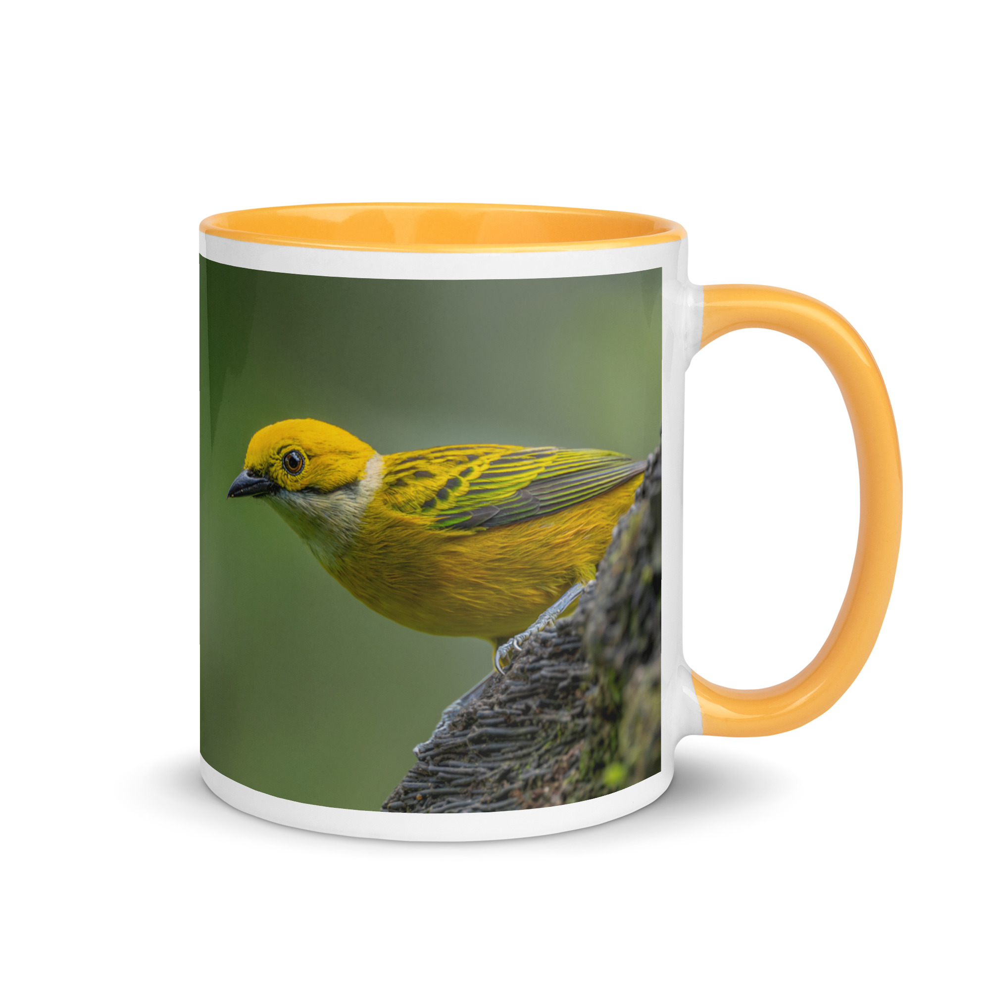 Silver-throated tanager! Mug with Color Inside - Image 22