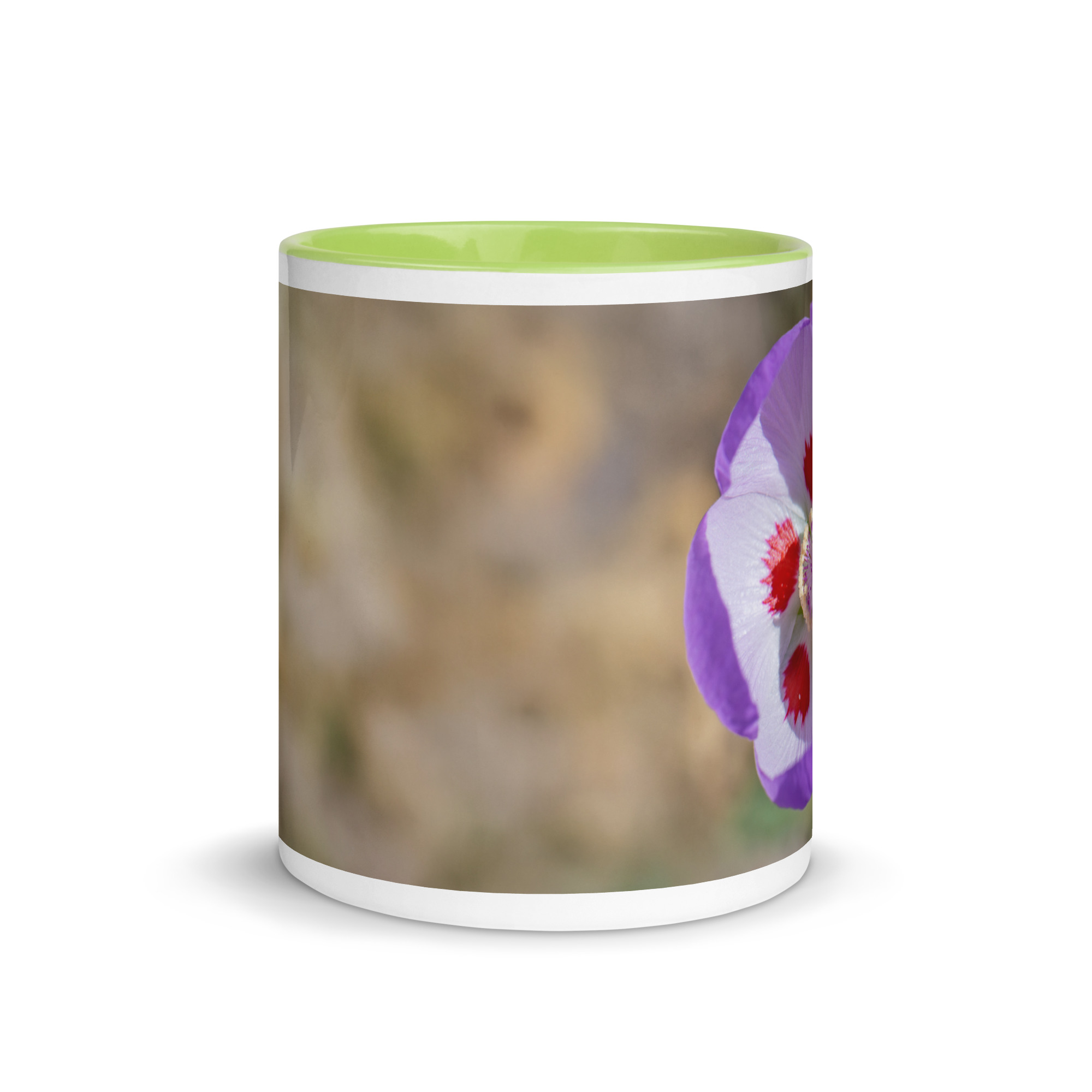Desert five-spot in bloom! Mug with Color Inside - Image 26