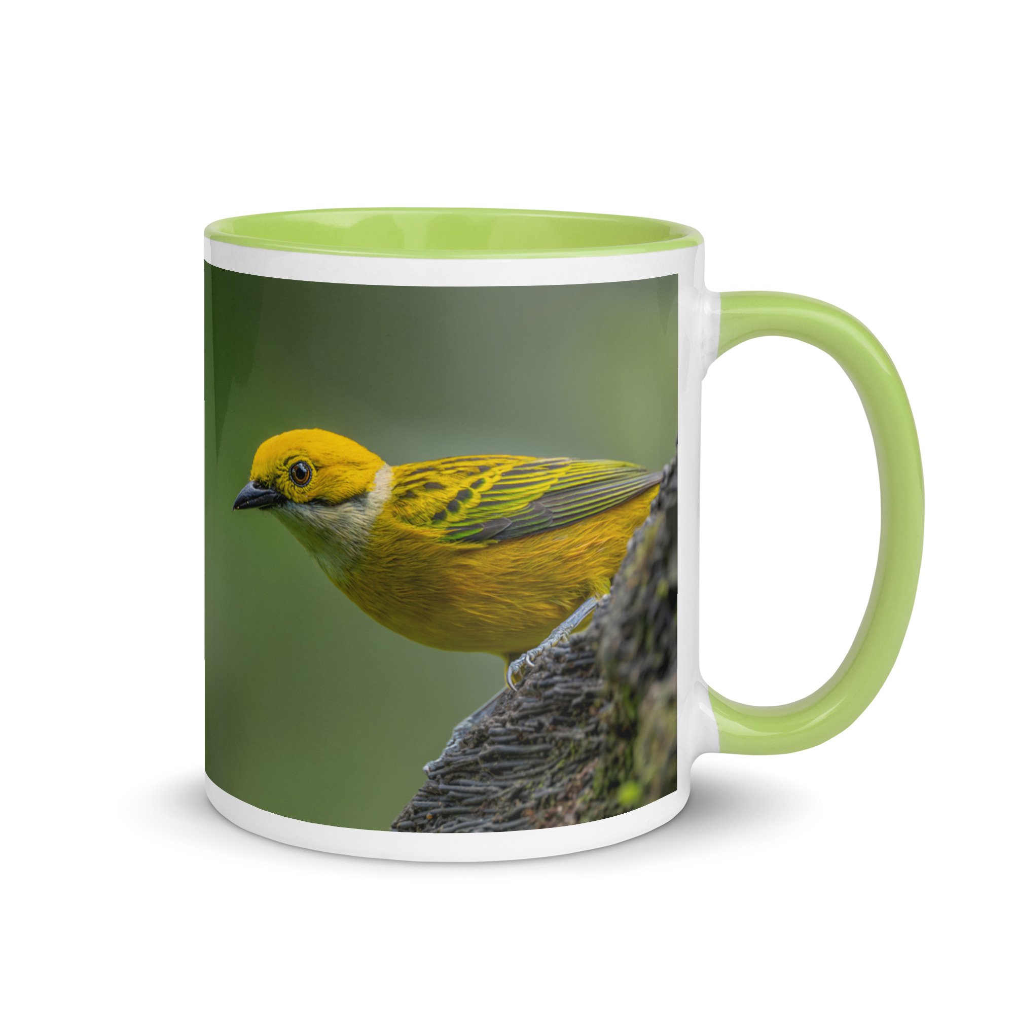 Silver-throated tanager! Mug with Color Inside - Image 25