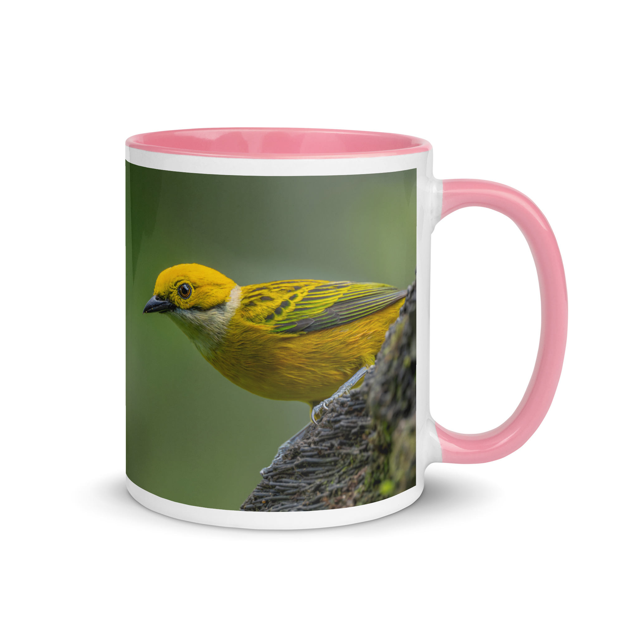 Silver-throated tanager! Mug with Color Inside - Image 19