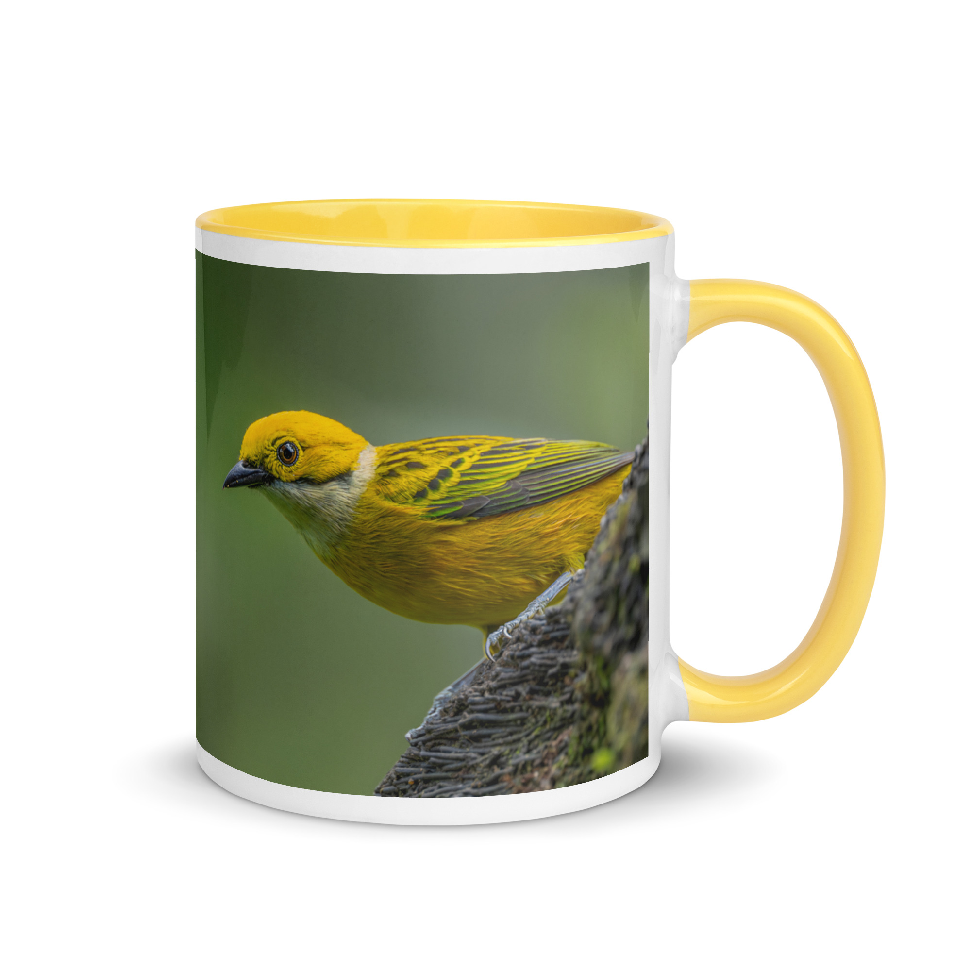 Silver-throated tanager! Mug with Color Inside - Image 28