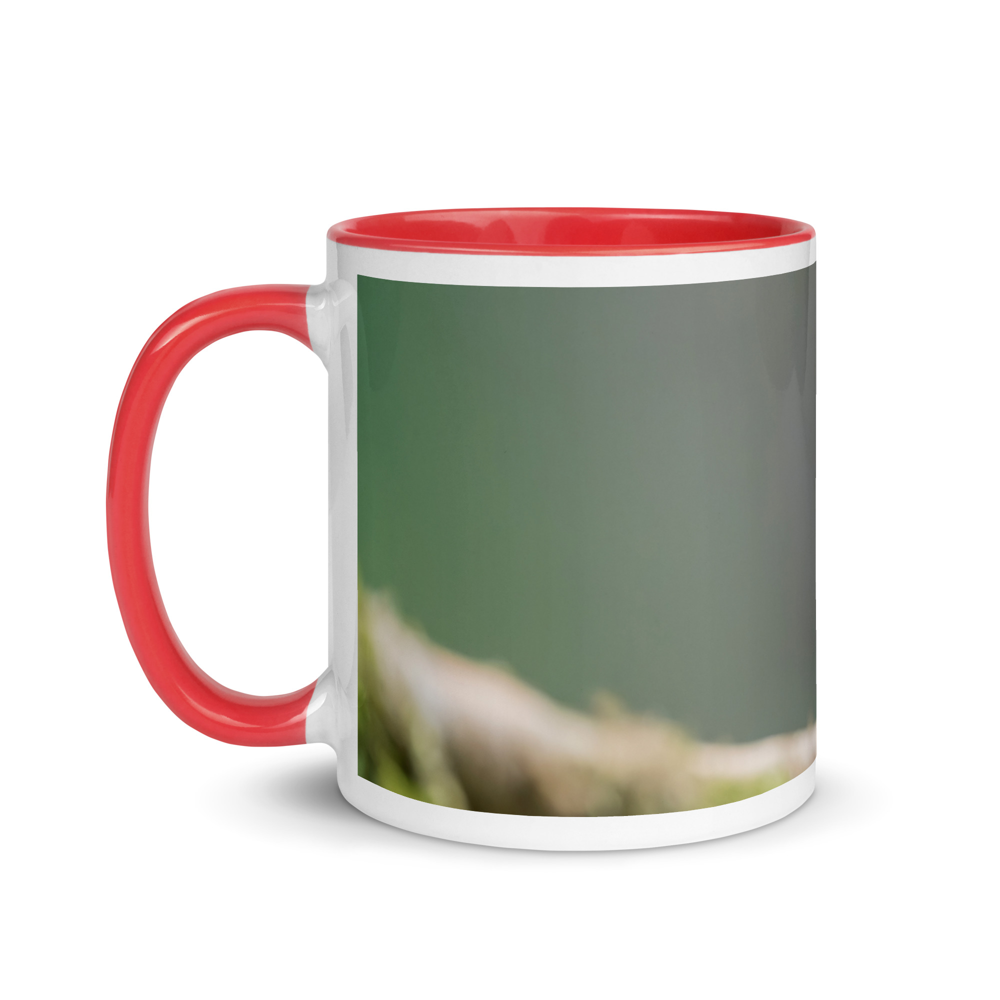 Bay Headed Tanager in rain Forest! Mug with Color Inside - Image 3