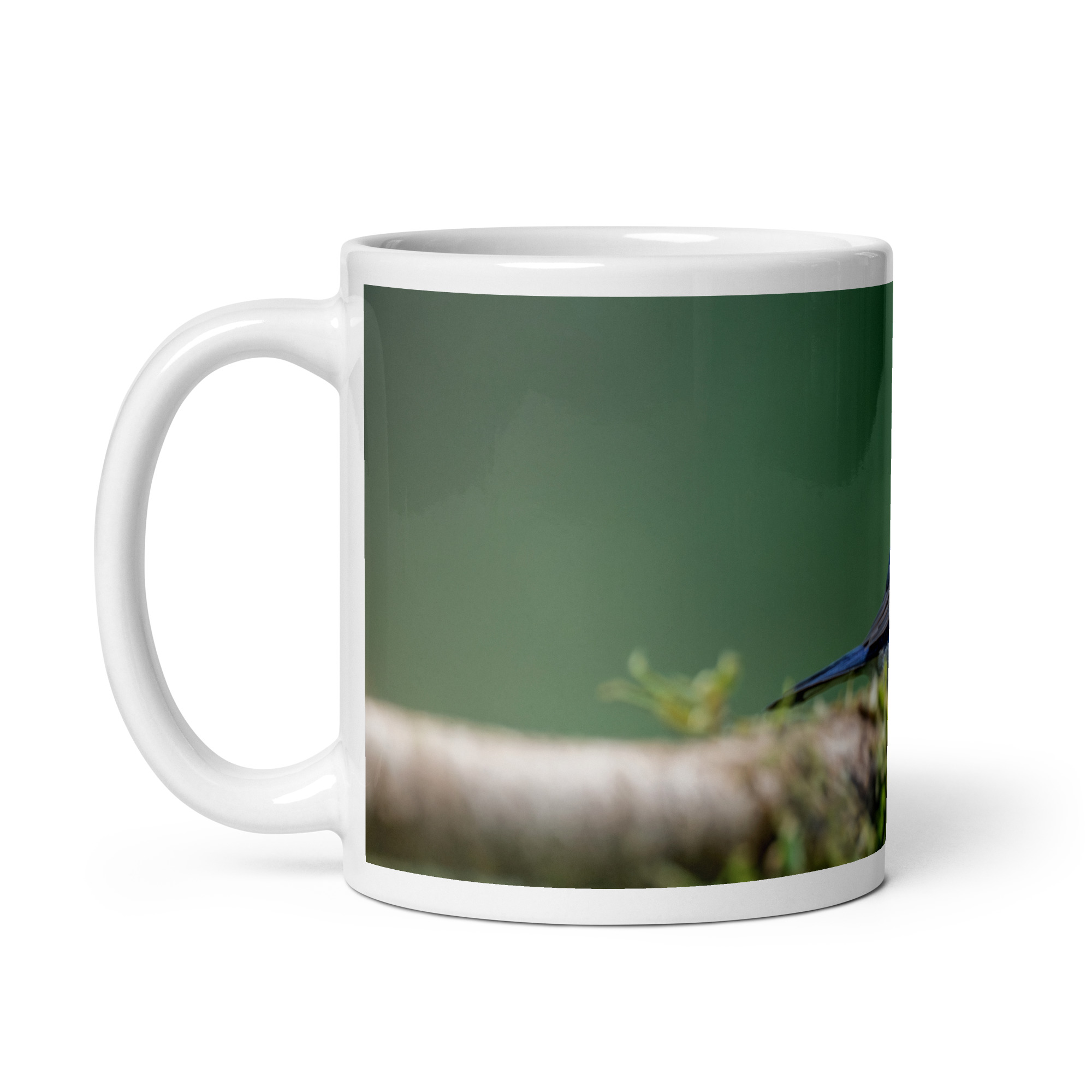 Tawny-capped euphonia in cloud forest! White glossy mug - Image 2