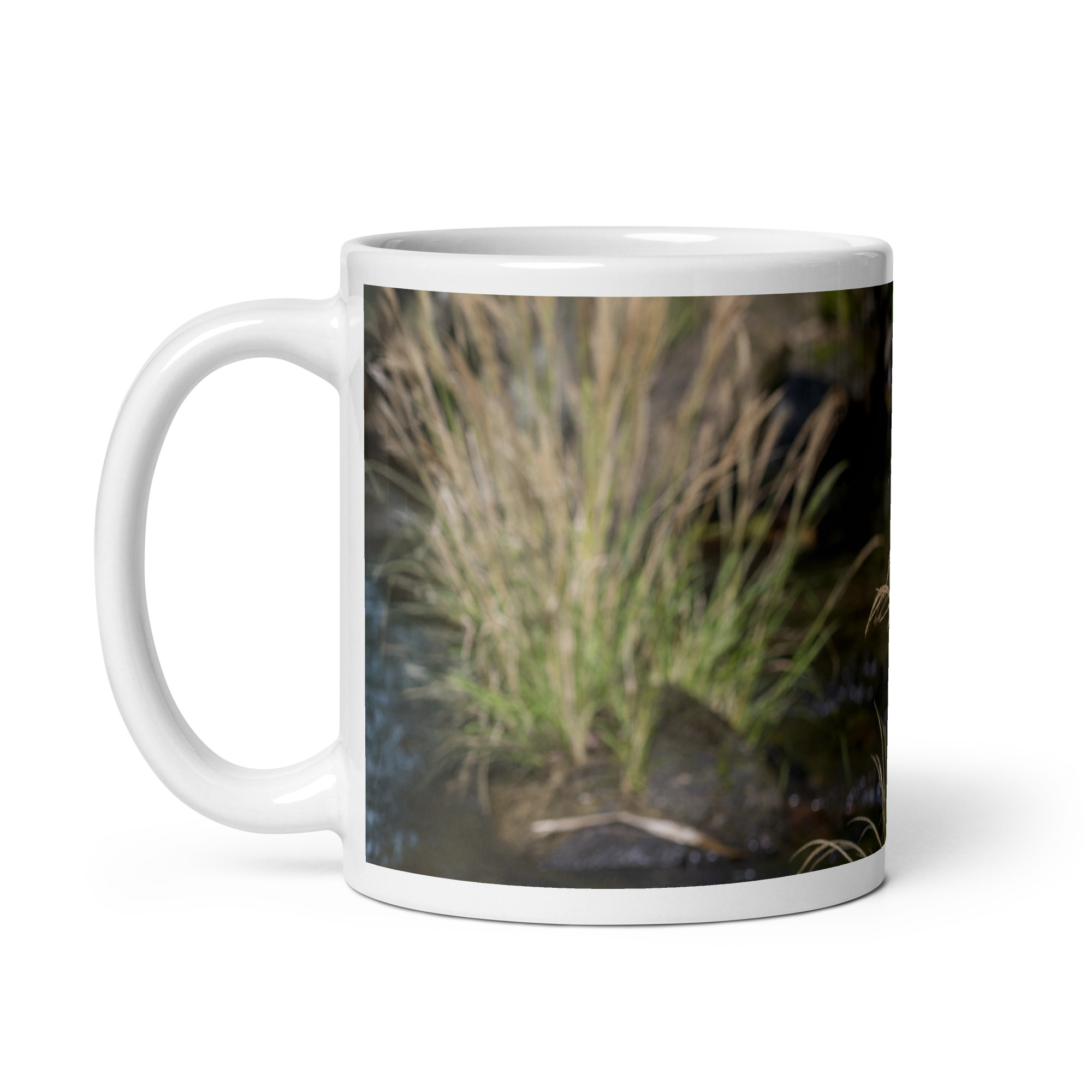 Bare-throated tiger heron! White glossy mug - Image 2