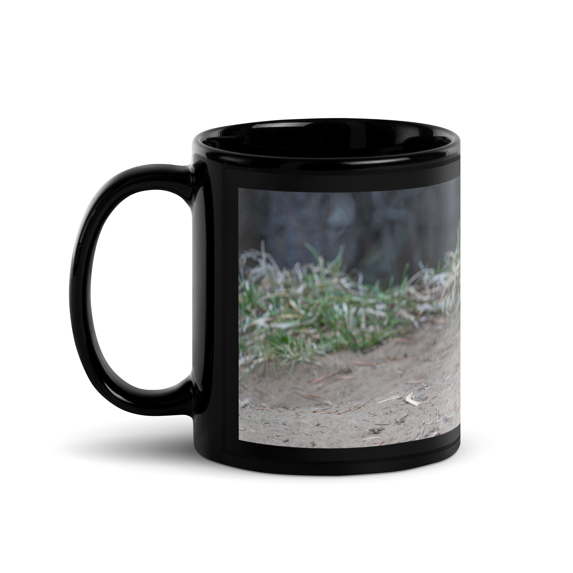 Baby Fox! Black Glossy Mug - Image 2