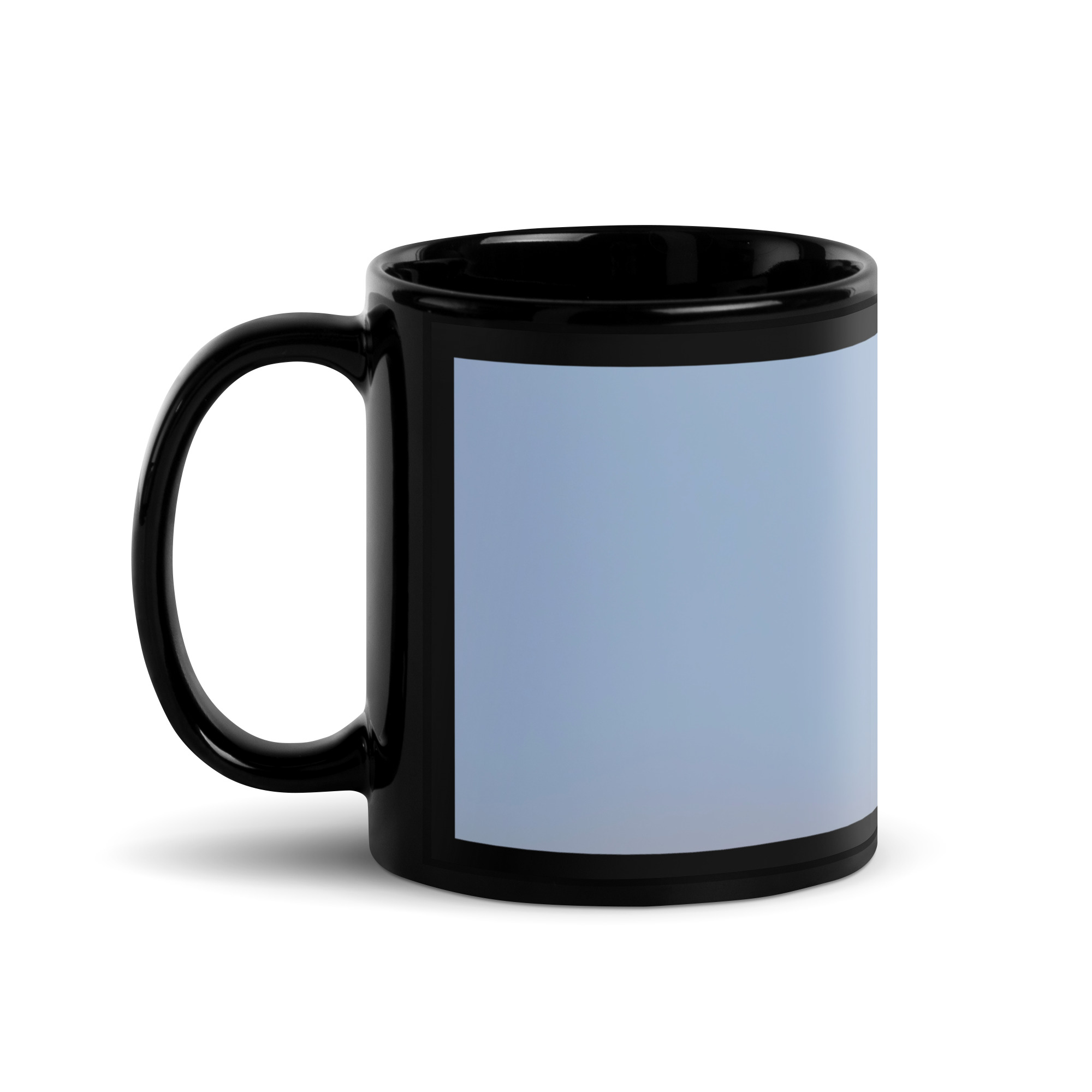 Female Mountain Bluebird! Black Glossy Mug - Image 2