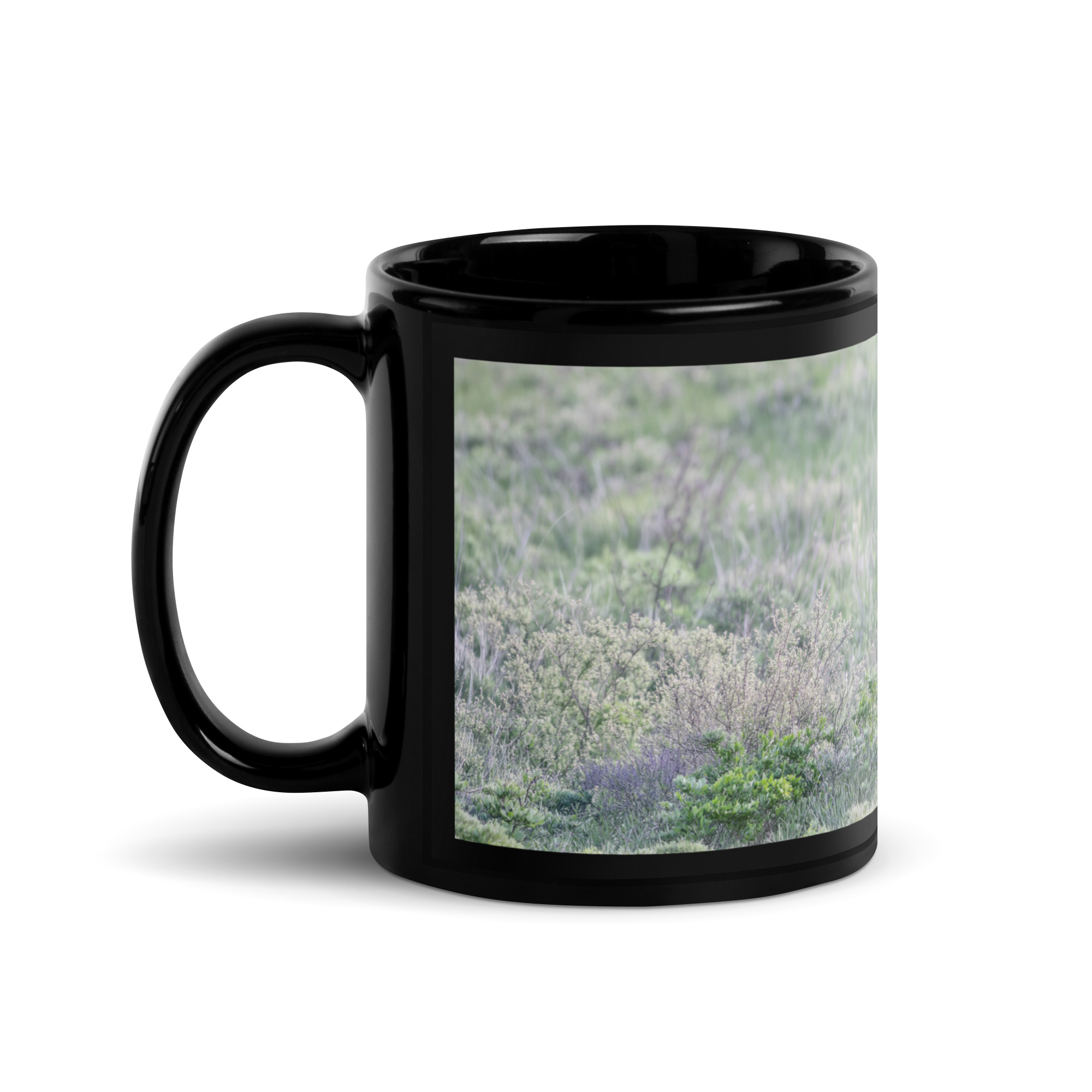 American black bear! Black Glossy Mug - Image 2
