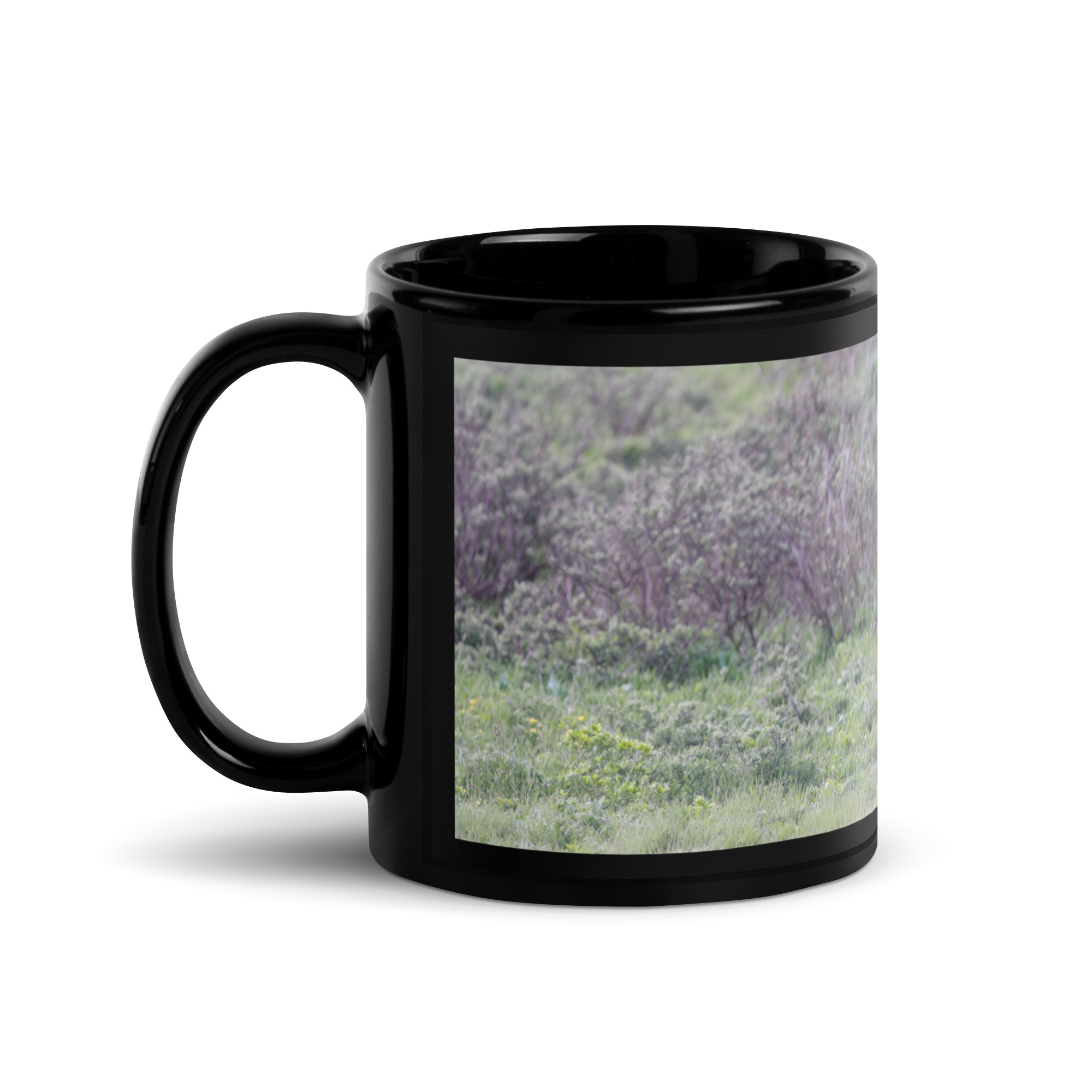 American black bear! Black Glossy Mug - Image 2