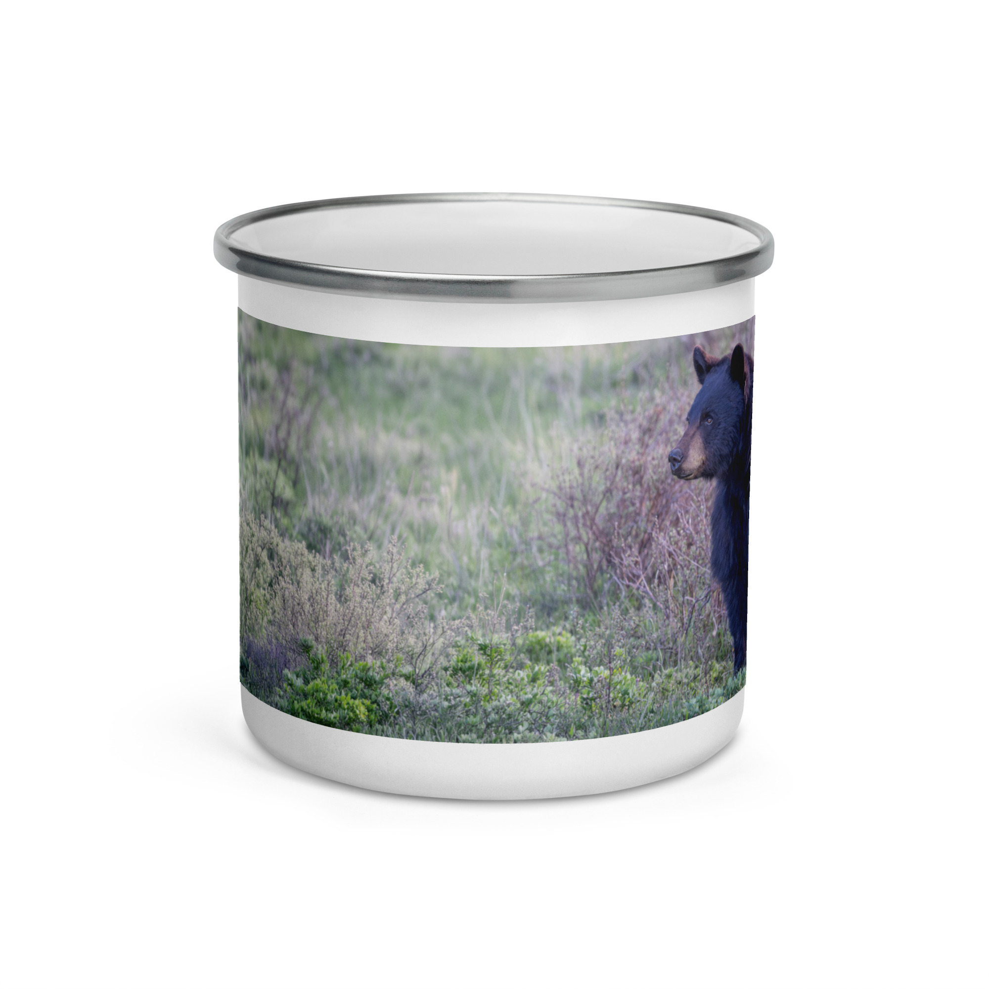American black bear! Enamel Mug - Image 2
