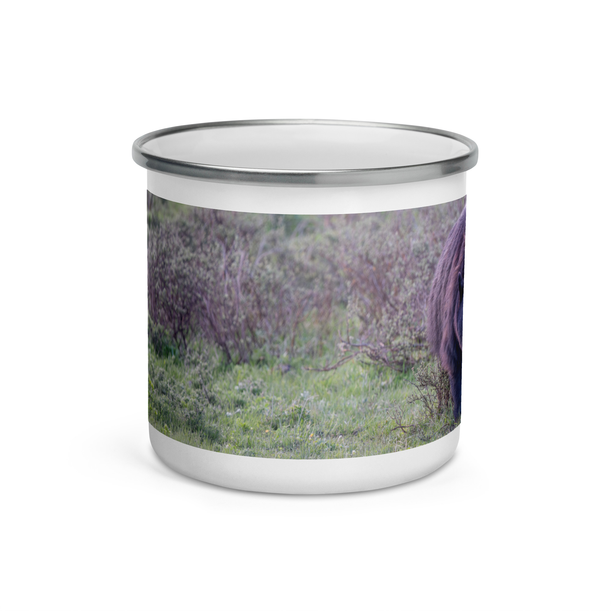American black bear! Enamel Mug - Image 2