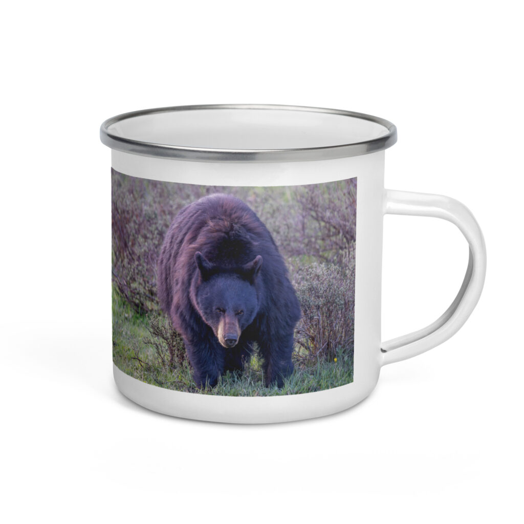 American black bear! Enamel Mug
