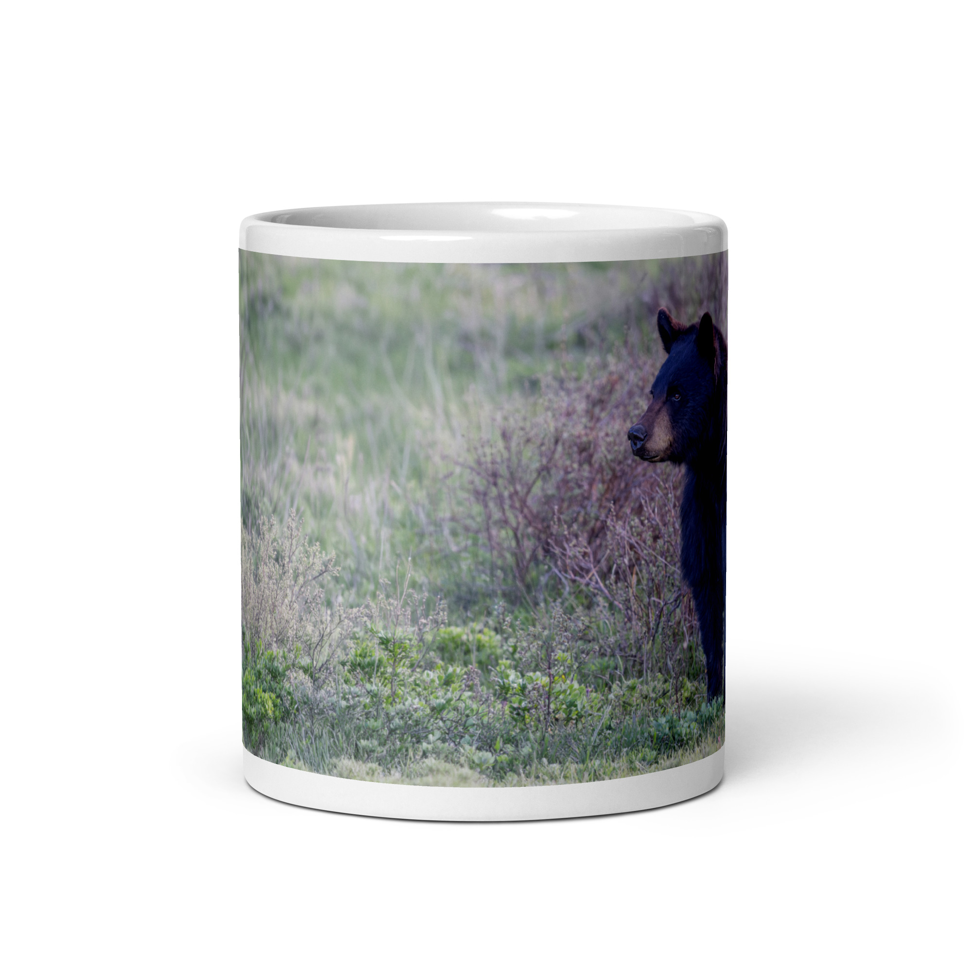 American black bear! White glossy mug - Image 3