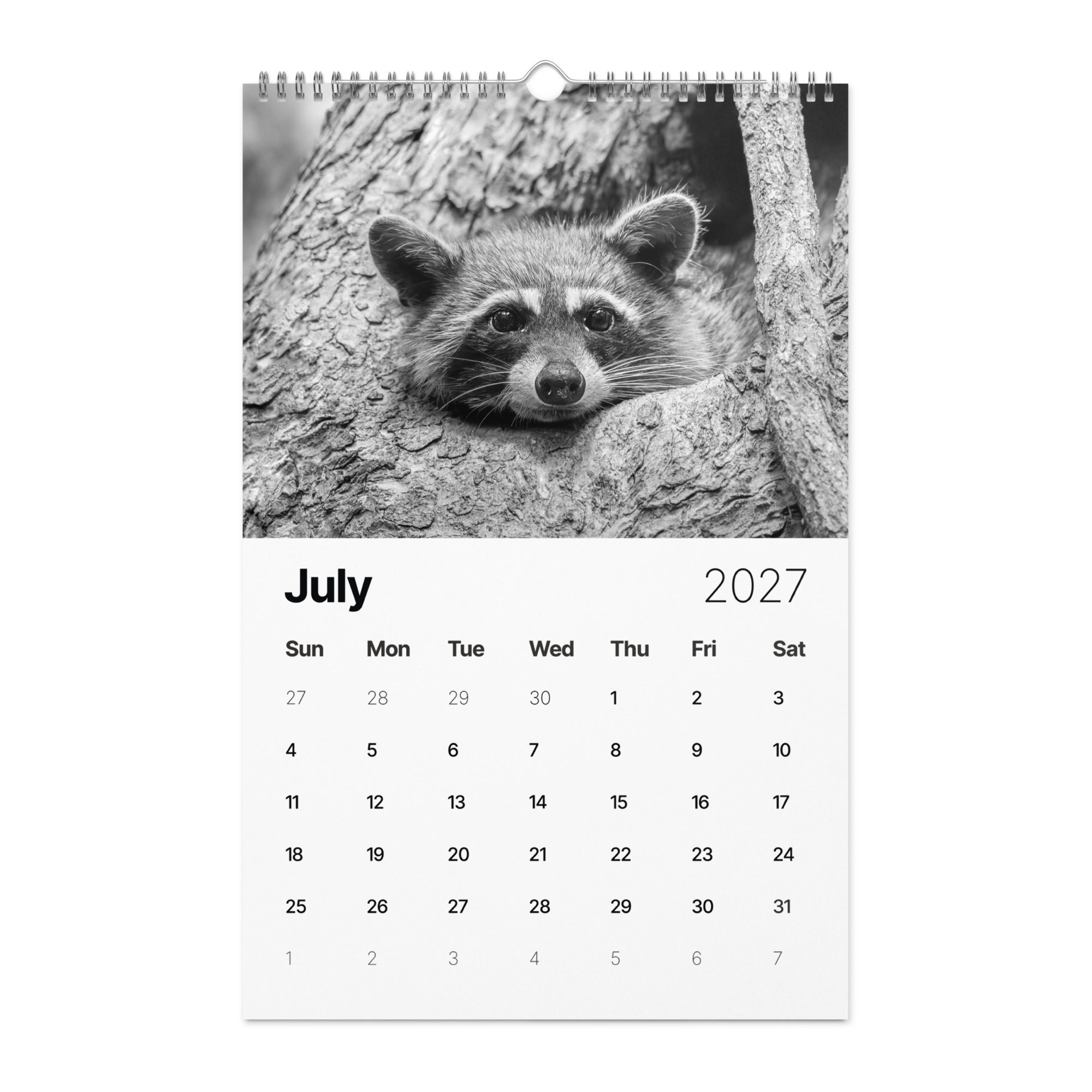 A Year in the Wild: Monochrome 2027 Wildlife Photography Wall Calendar – Birds & Mammals in Their Natural Habitats - Image 8