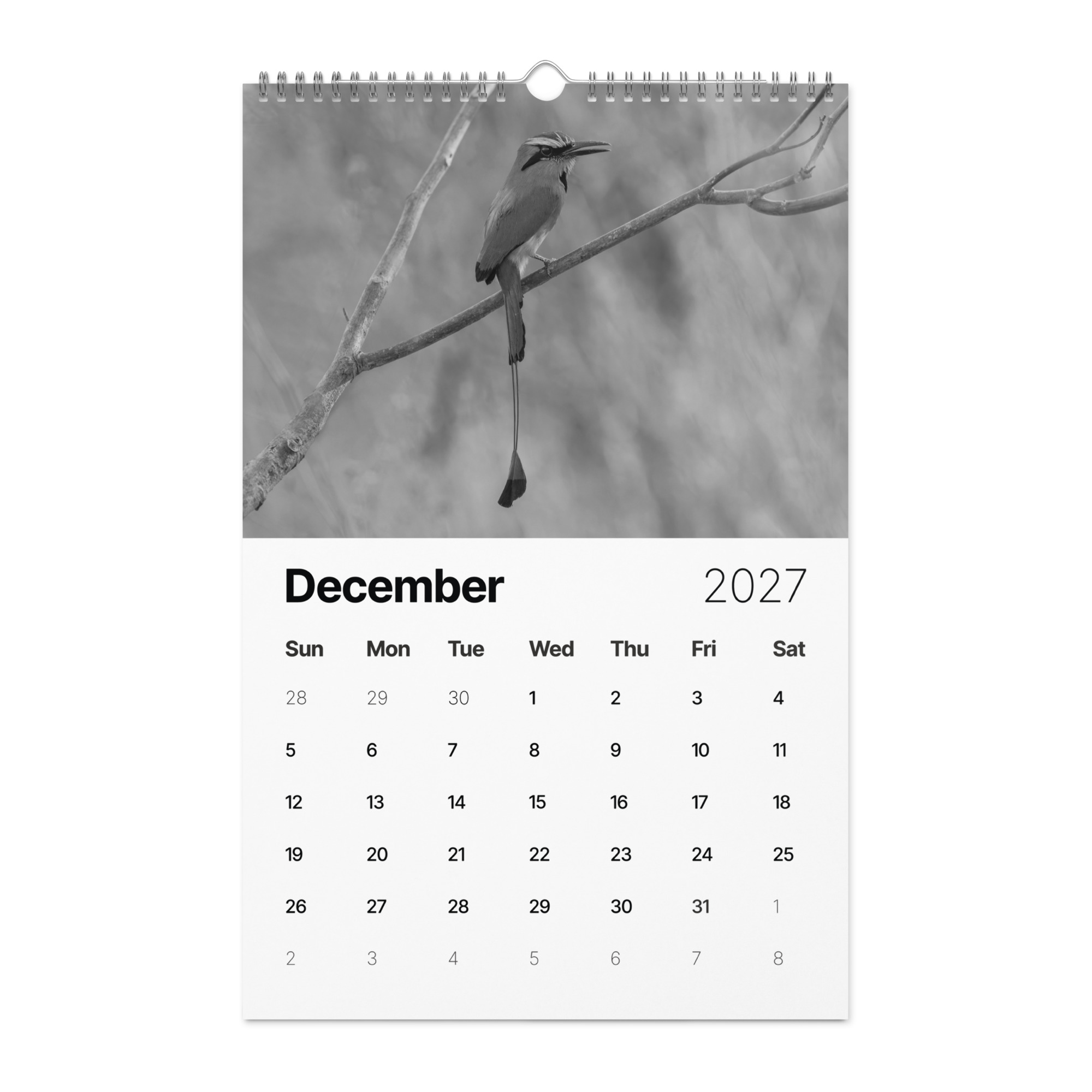 A Year in the Wild: Monochrome 2027 Wildlife Photography Wall Calendar – Birds & Mammals in Their Natural Habitats - Image 13