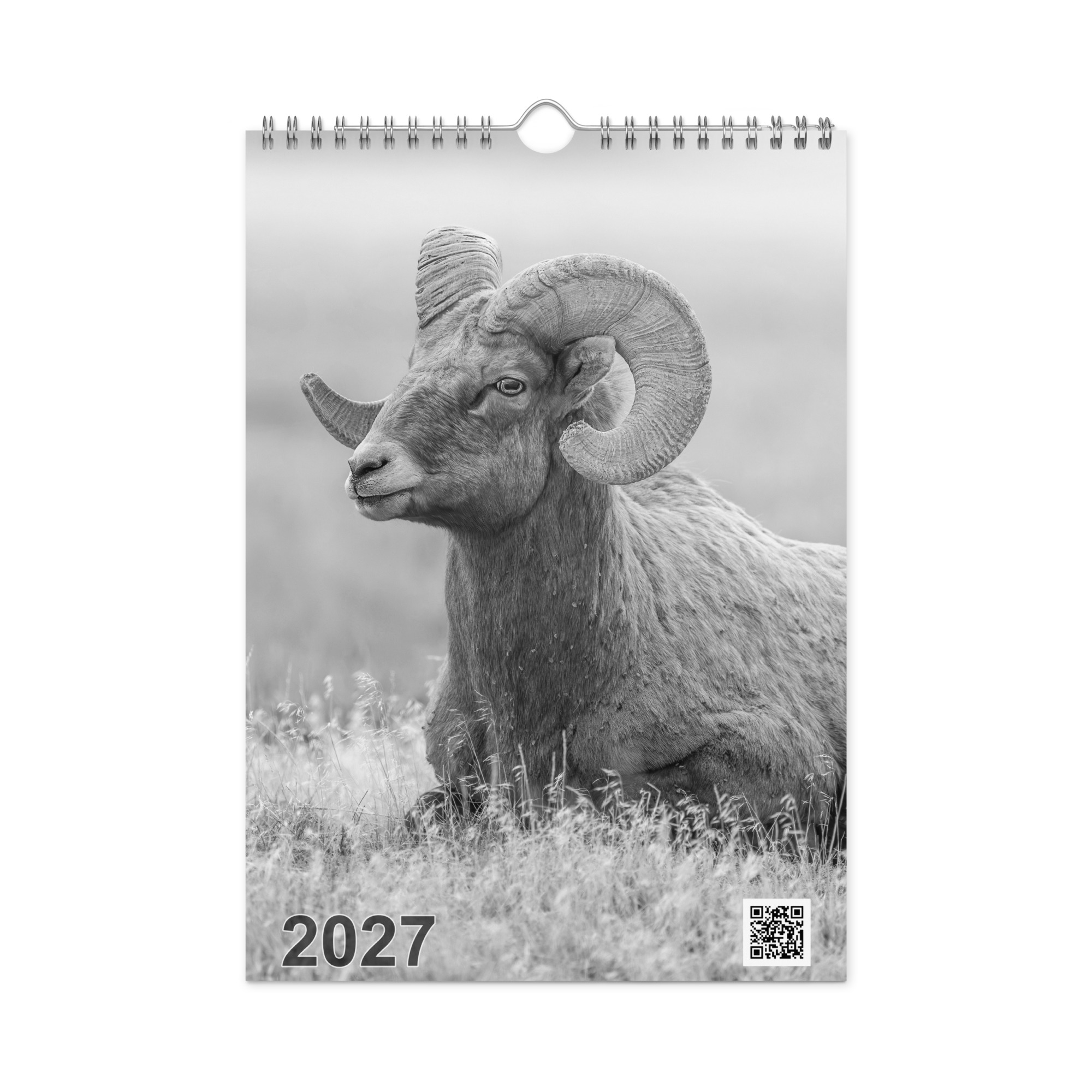 A Year in the Wild: Monochrome 2027 Wildlife Photography Wall Calendar – Birds & Mammals in Their Natural Habitats